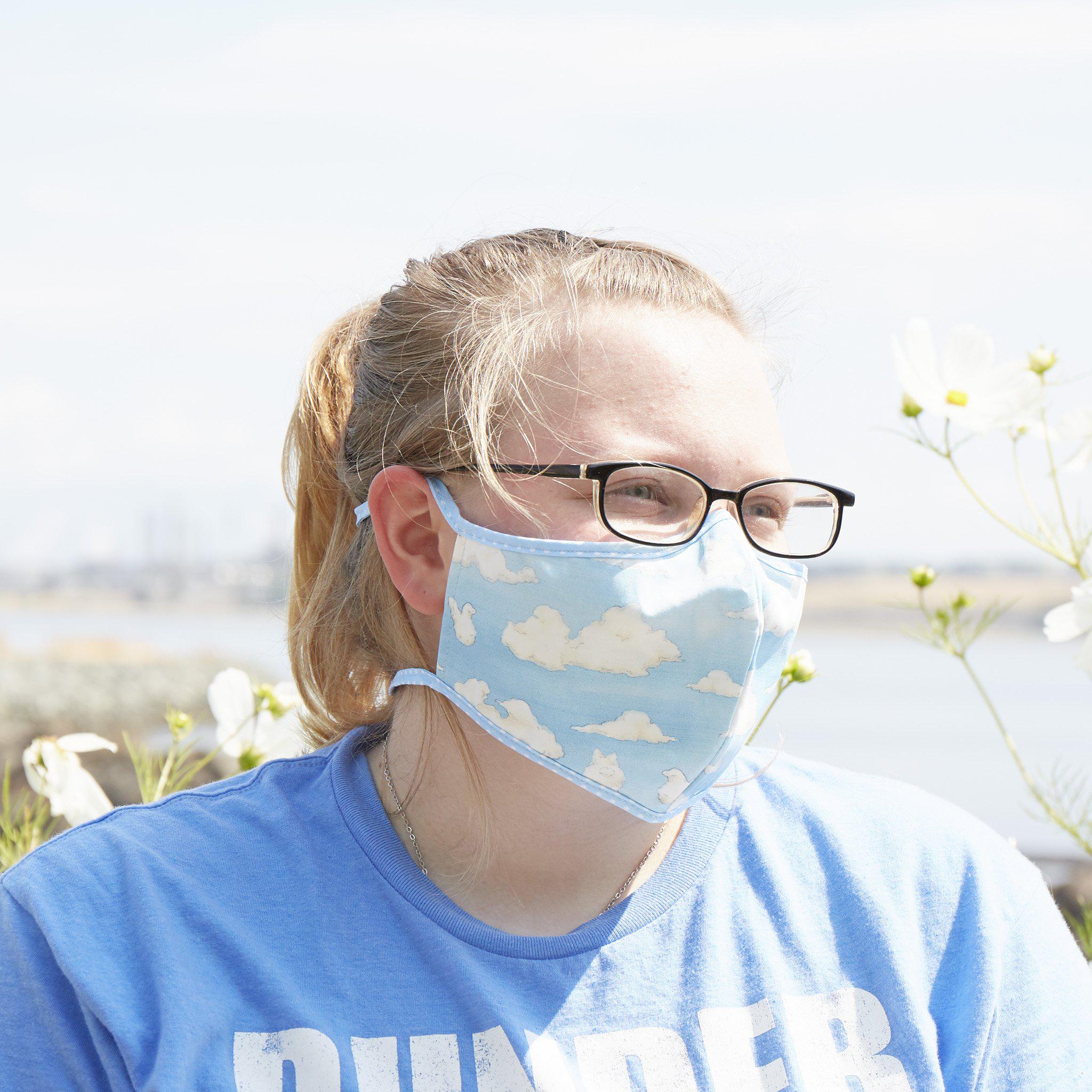 RETIRED - Bunny Clouds Cloth Face Mask for Adults and Kids - Image 8