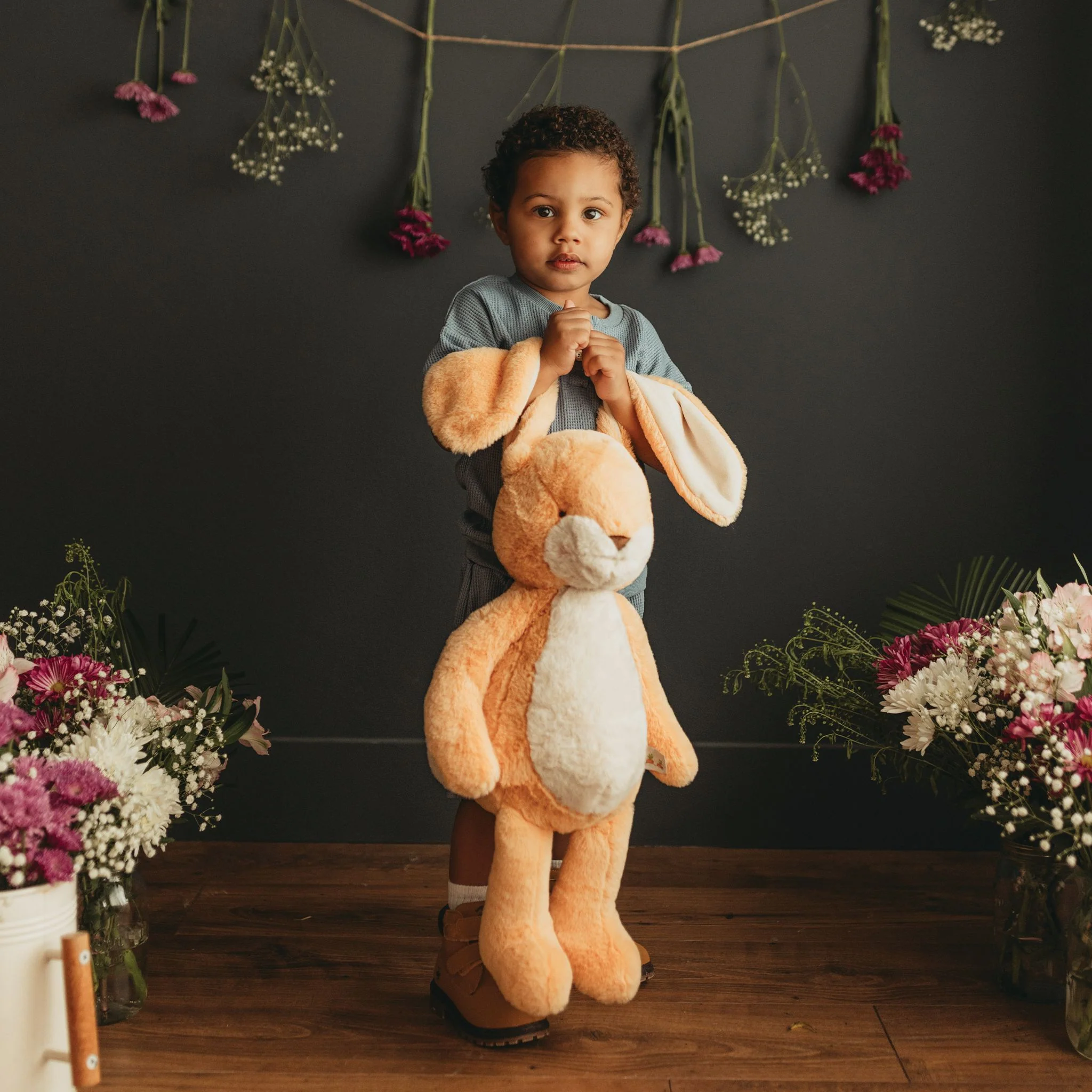 RETIRED - Big 20" Floppy Nibble Bunny- Apricot Cream - Image 2