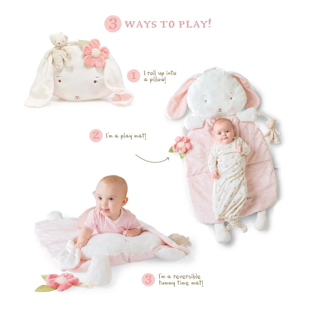 RETIRED - Blossom Bunny Pillow Play Mat 3-in-1 - Image 2