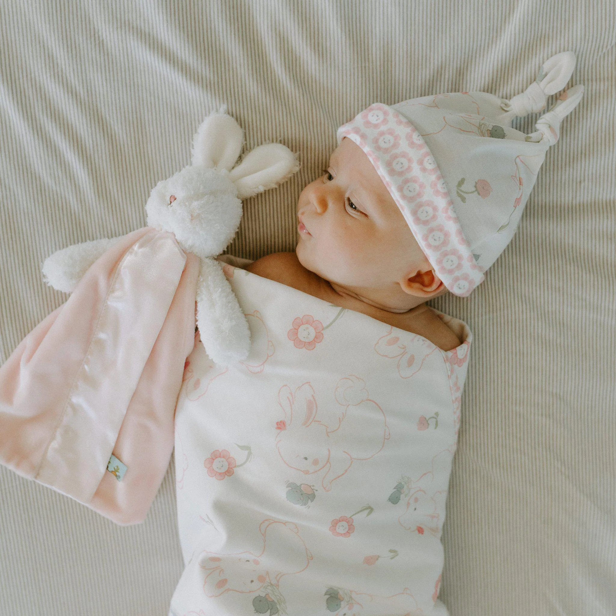 RETIRED - Blossom Bunny Receiving Blanket - Image 2