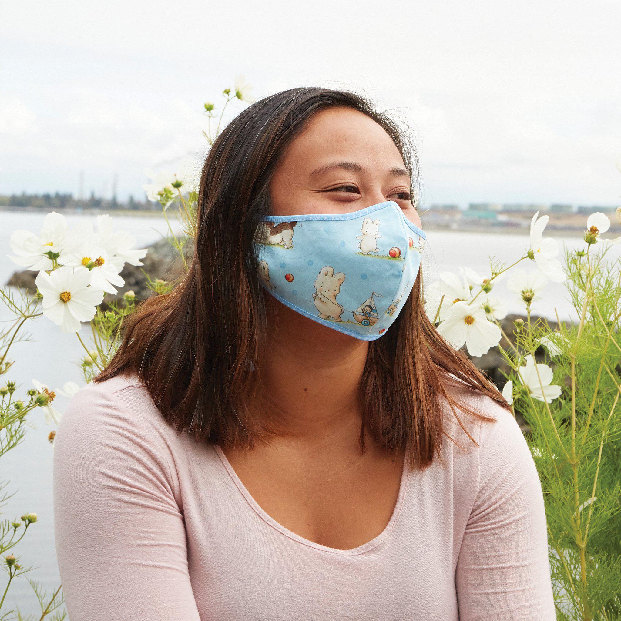 RETIRED - Bud Bunny and Skipit Pup Cloth Face Mask for Adults and Kids - Image 2