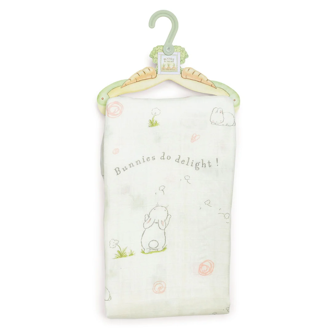 RETIRED - Bunnies Do Delight Swaddle Blanket