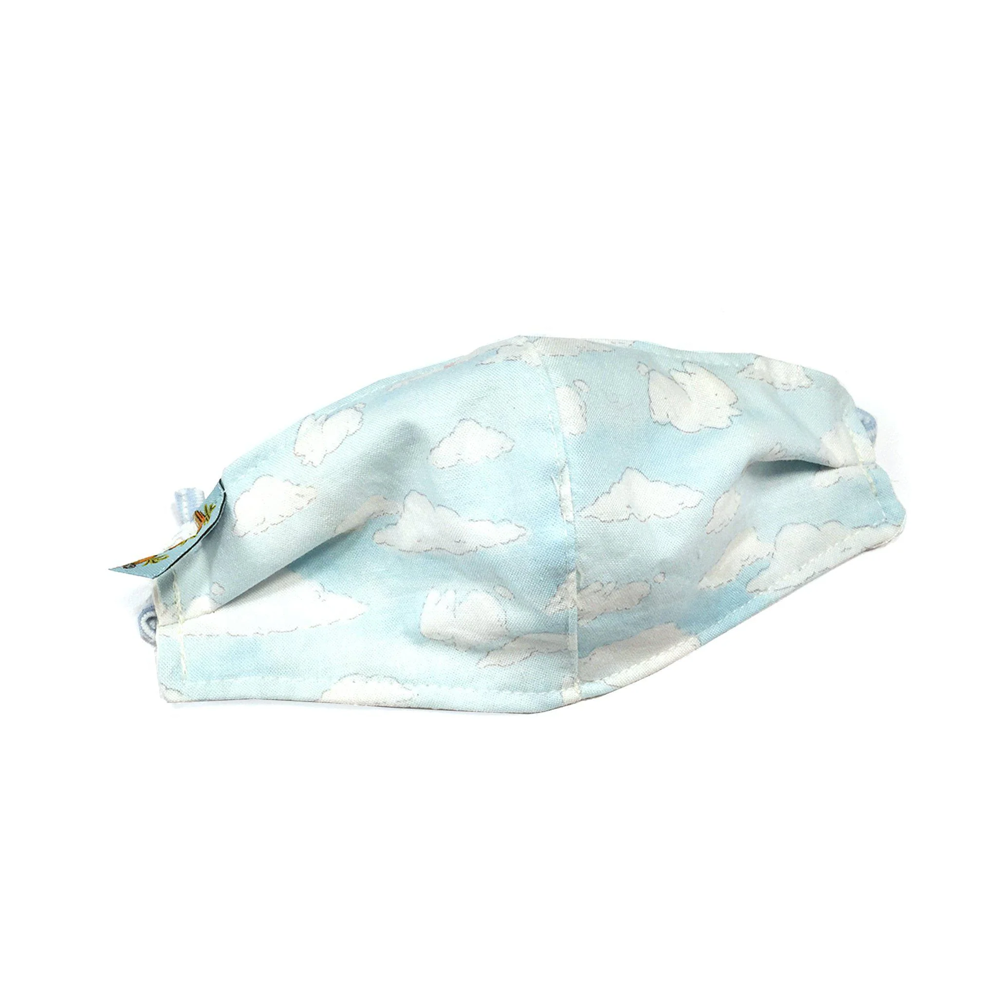 RETIRED - Hand-Crafted Child Cloth Face Mask - Bunny Clouds - Image 2