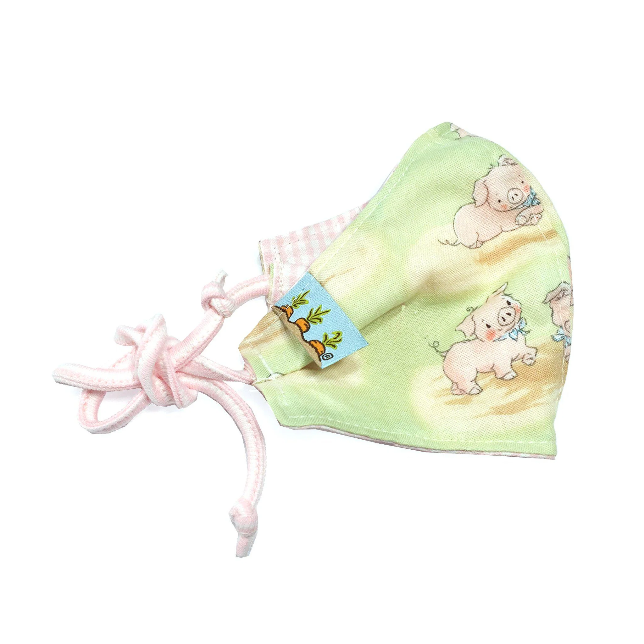 RETIRED - Hand-Crafted Child Cloth Face Mask - Hammie the Pig