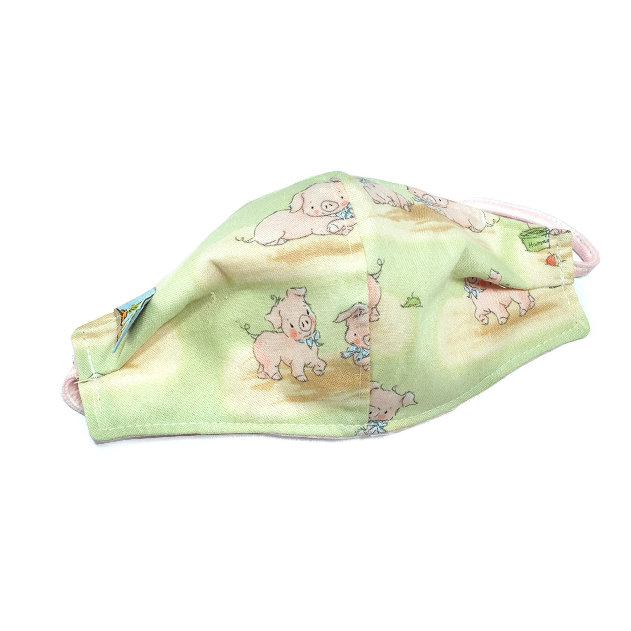RETIRED - Hand-Crafted Child Cloth Face Mask - Hammie the Pig - Image 2