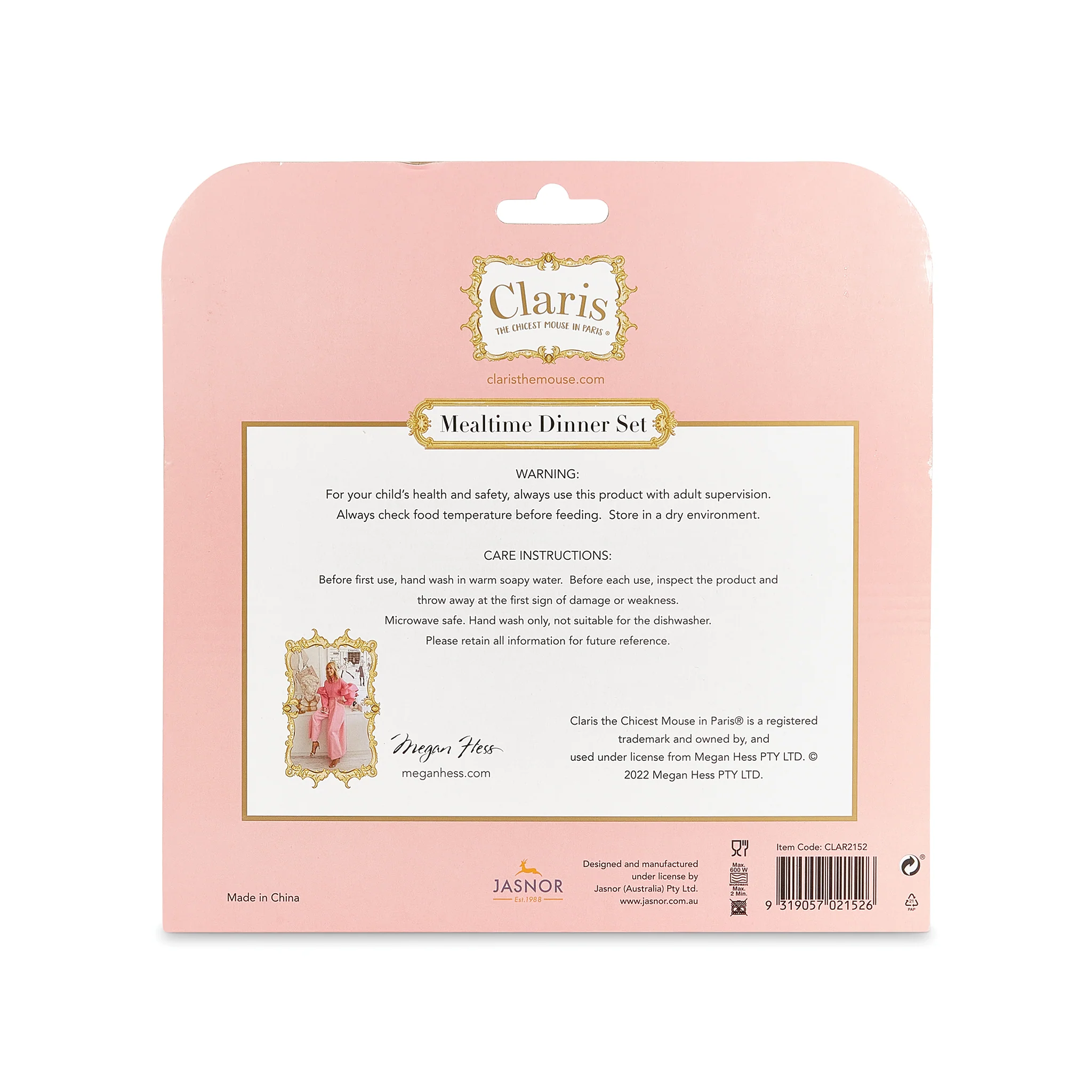 RETIRED - Claris The Mouse - 3 Piece Dinner Set - Image 5