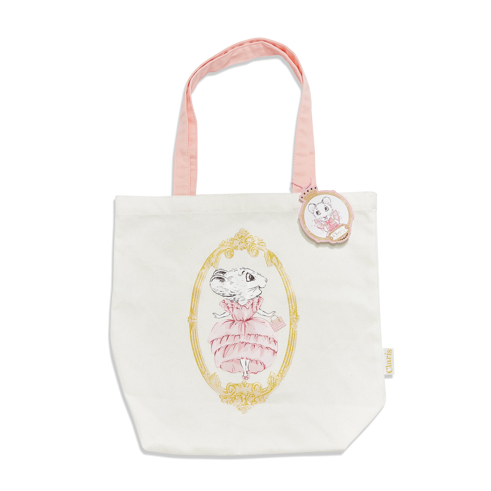 RETIRED - Claris The Mouse - Canvas Book Bag