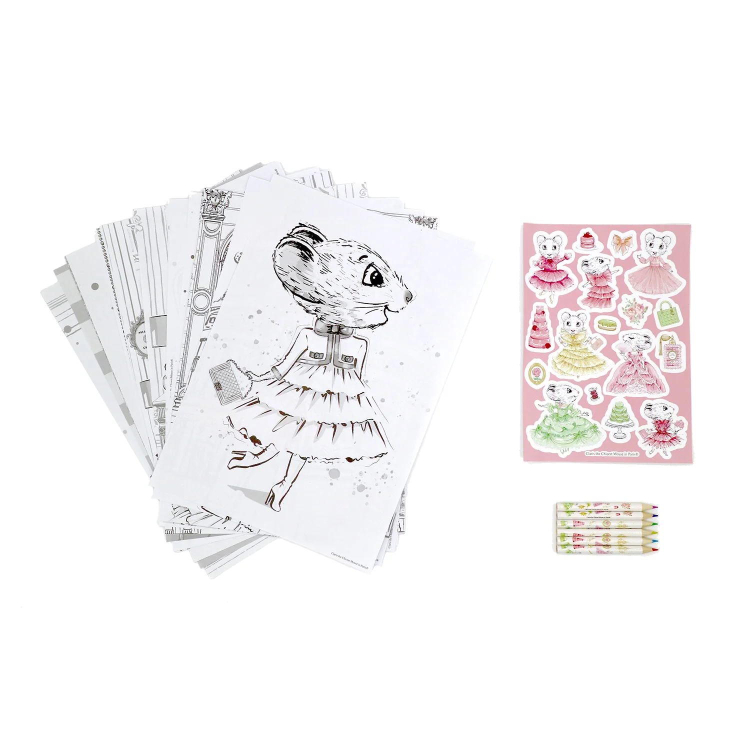 RETIRED - Claris The Mouse - Colouring Set