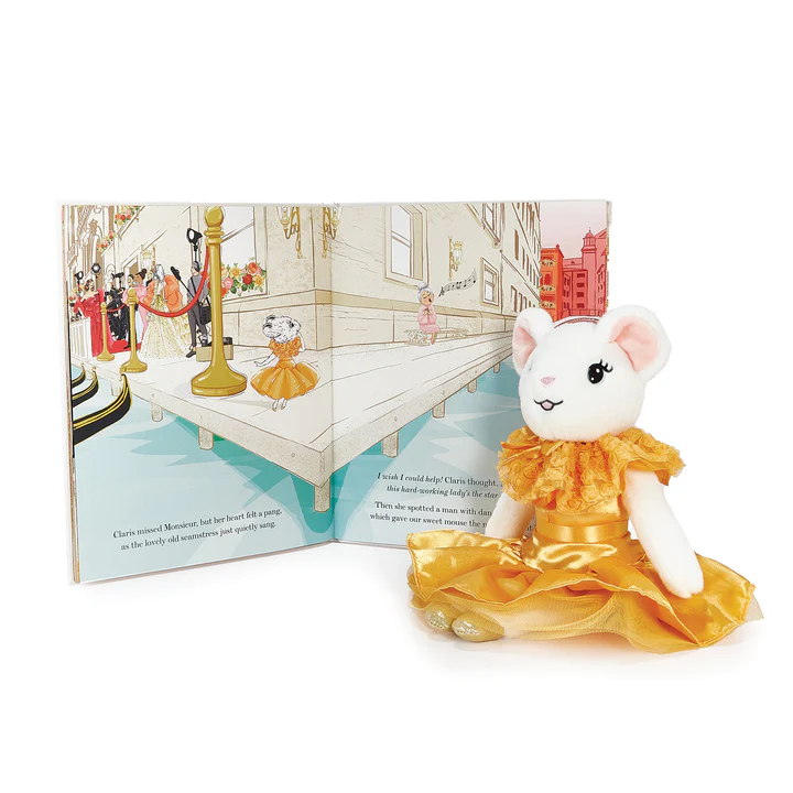 RETIRED - Claris The Mouse: Pasta Disaster & Tangerine Plush Book Bundle - Image 2