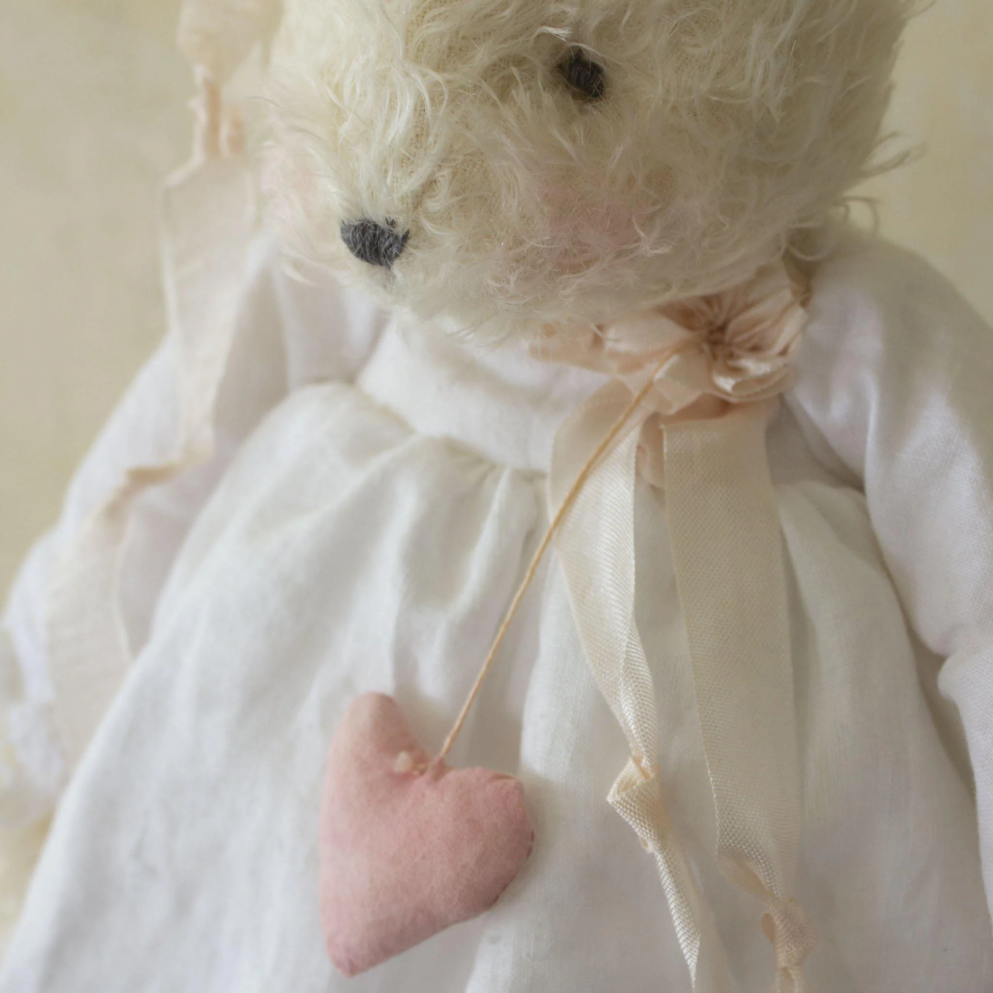 RETIRED - Hutch Studio - Lacey Linen - One Of A Kind Bunny - Image 3