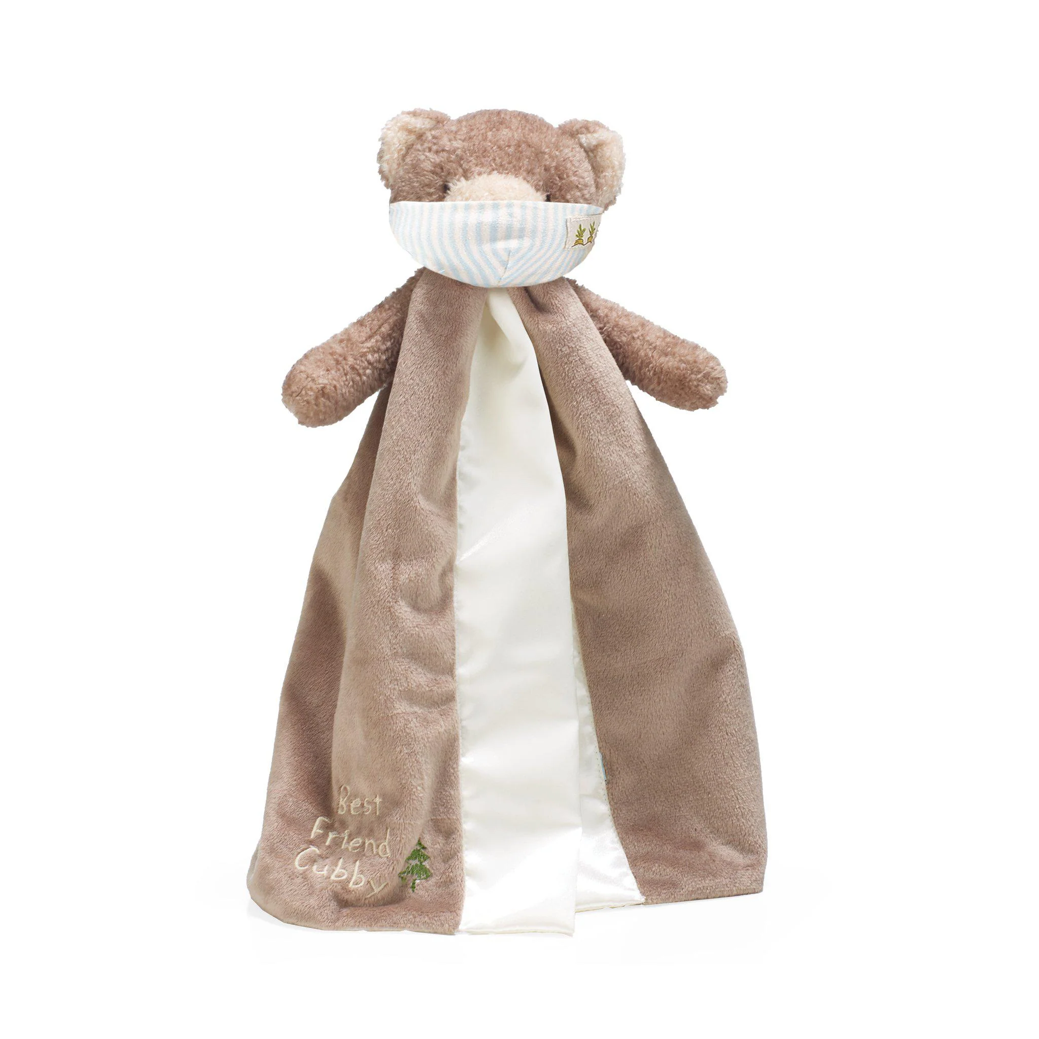RETIRED - Cubby the Bear Buddy Blanket with Face Mask