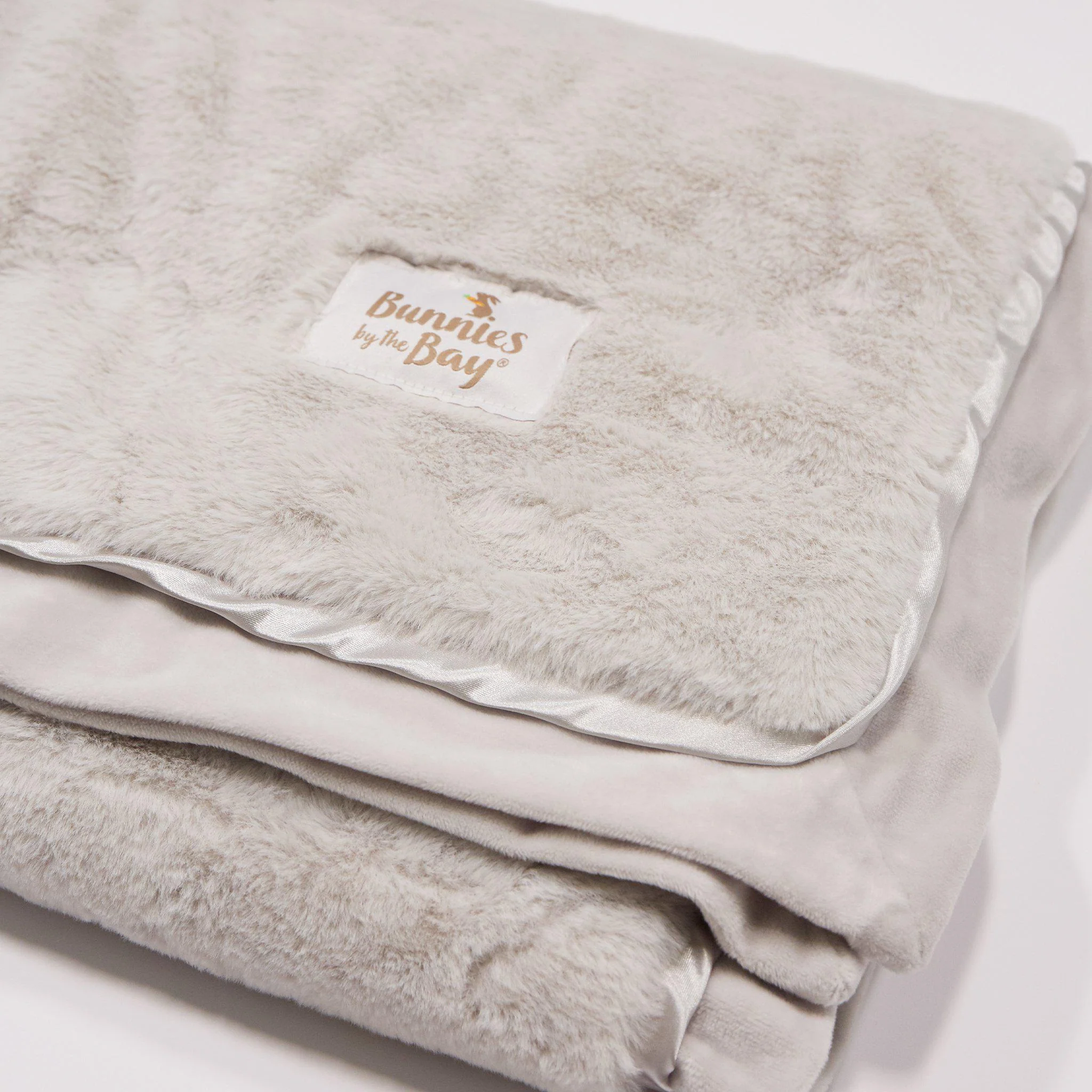 RETIRED - Cuddle Me Fur Nibble Blanket - Gray 30 x 40 - Image 3