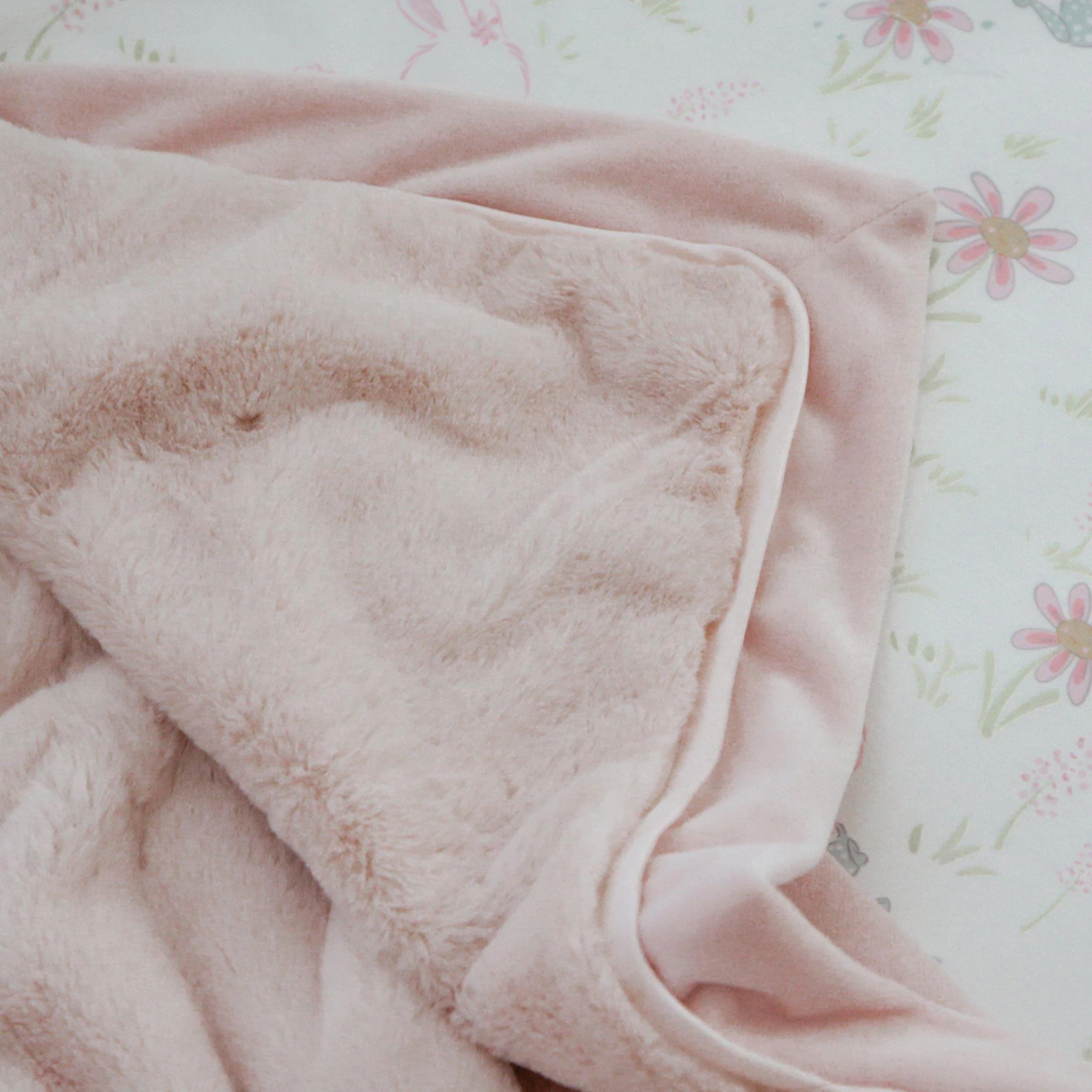 RETIRED - Cuddle Me Nibble Fur Blanket -  Pink 30 x 40 - Image 2