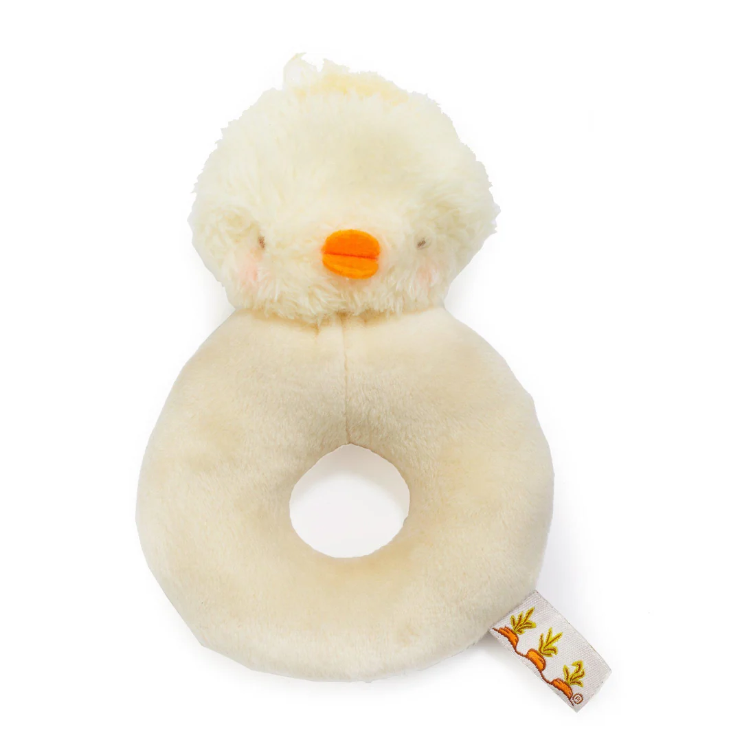 RETIRED - Ducky Yellow Ring Rattle - Carrots® Collection