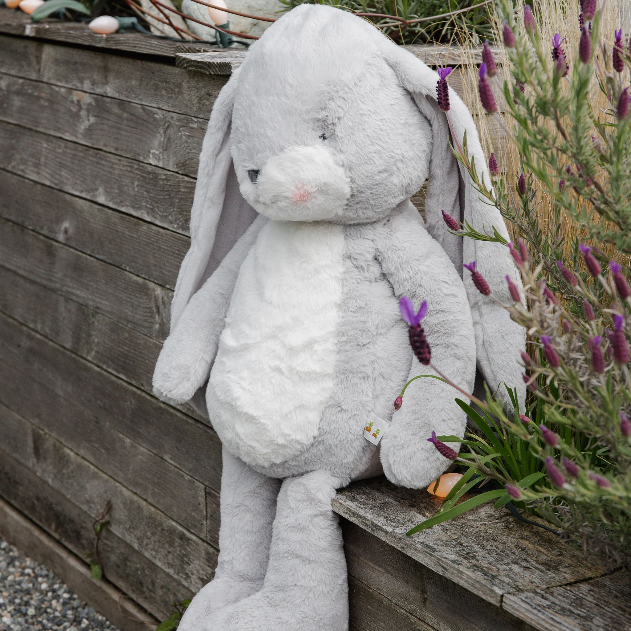 Bigger 26" Floppy Nibble Bunny - Gray - Image 6