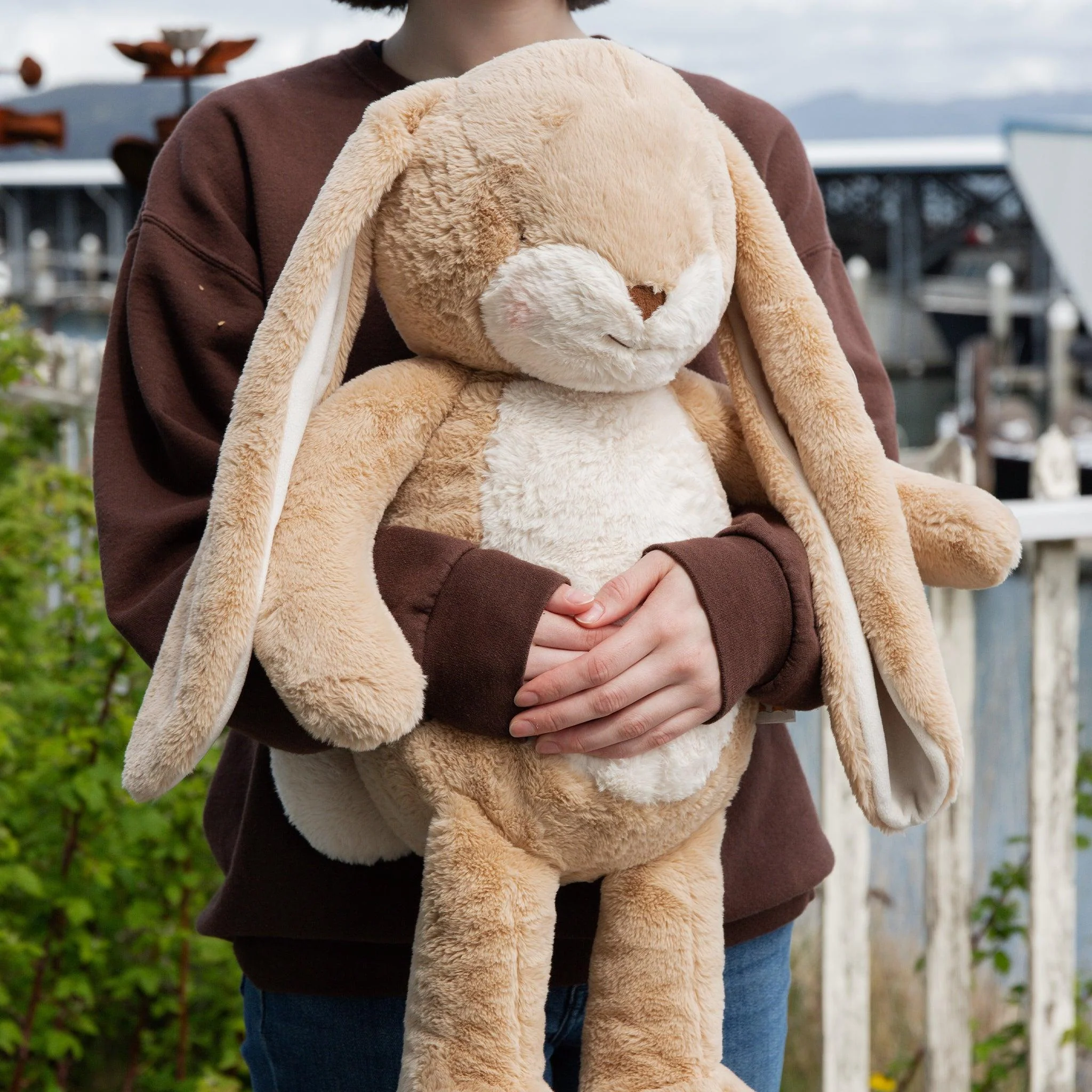 Grand 41" Floppy Nibble Bunny - Almond Joy - Image 6