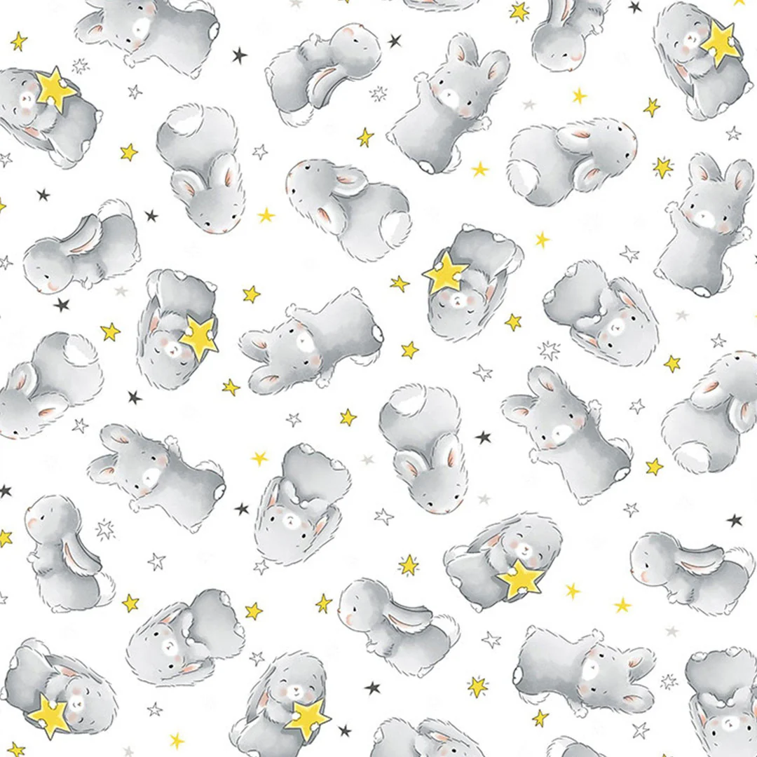 RETIRED - Fabric - Bloom and Little Star Collection - Happy Bunnies - 1/4 yard