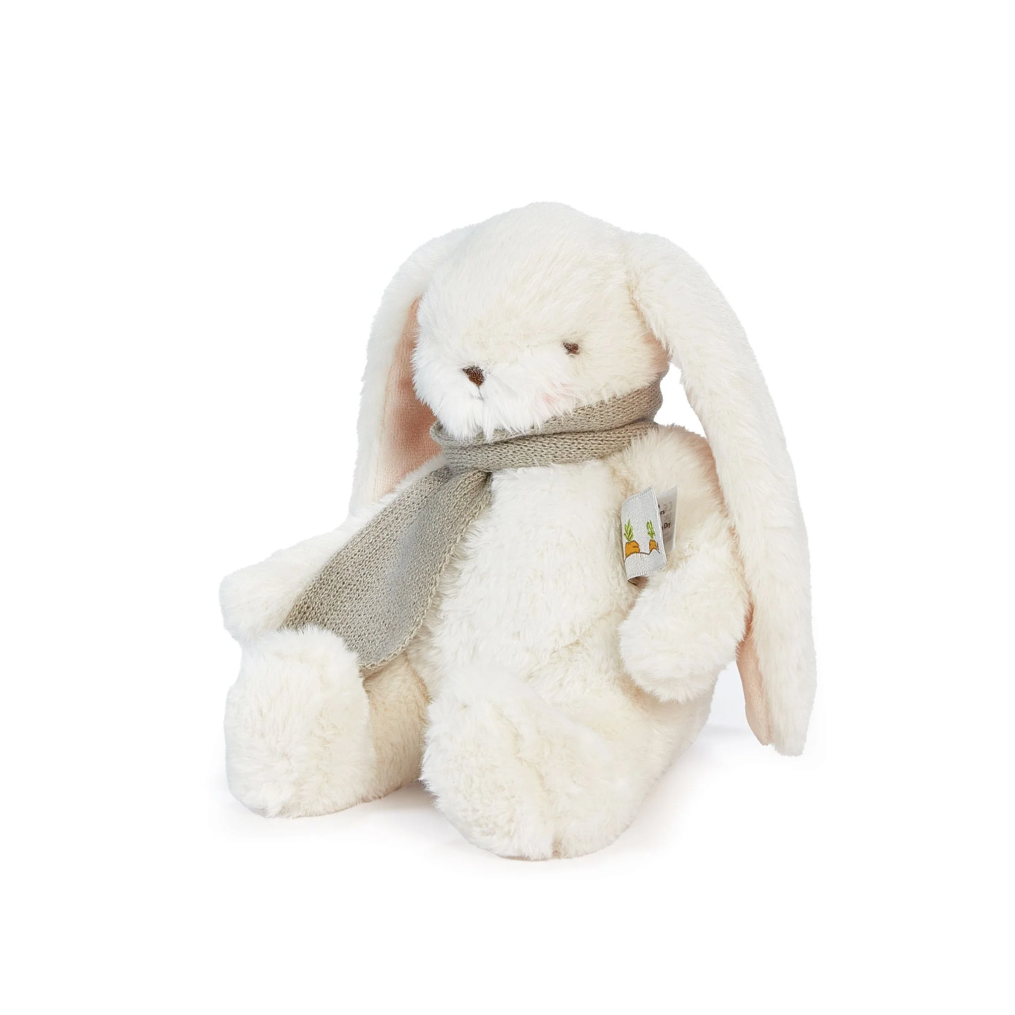 RETIRED - Holiday Wee Nibble Cream Bunny - Gray Scarf - Image 3