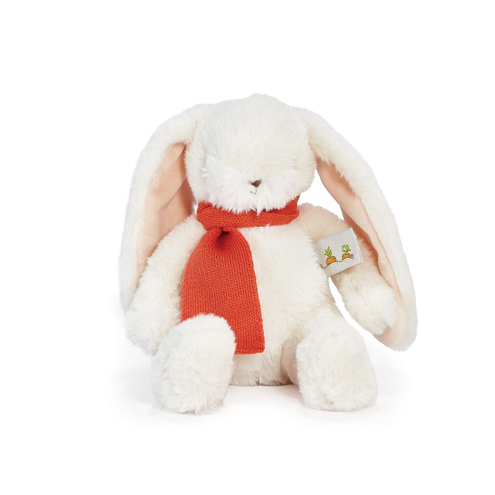 RETIRED - Holiday Wee Nibble Cream Bunny - Red Scarf
