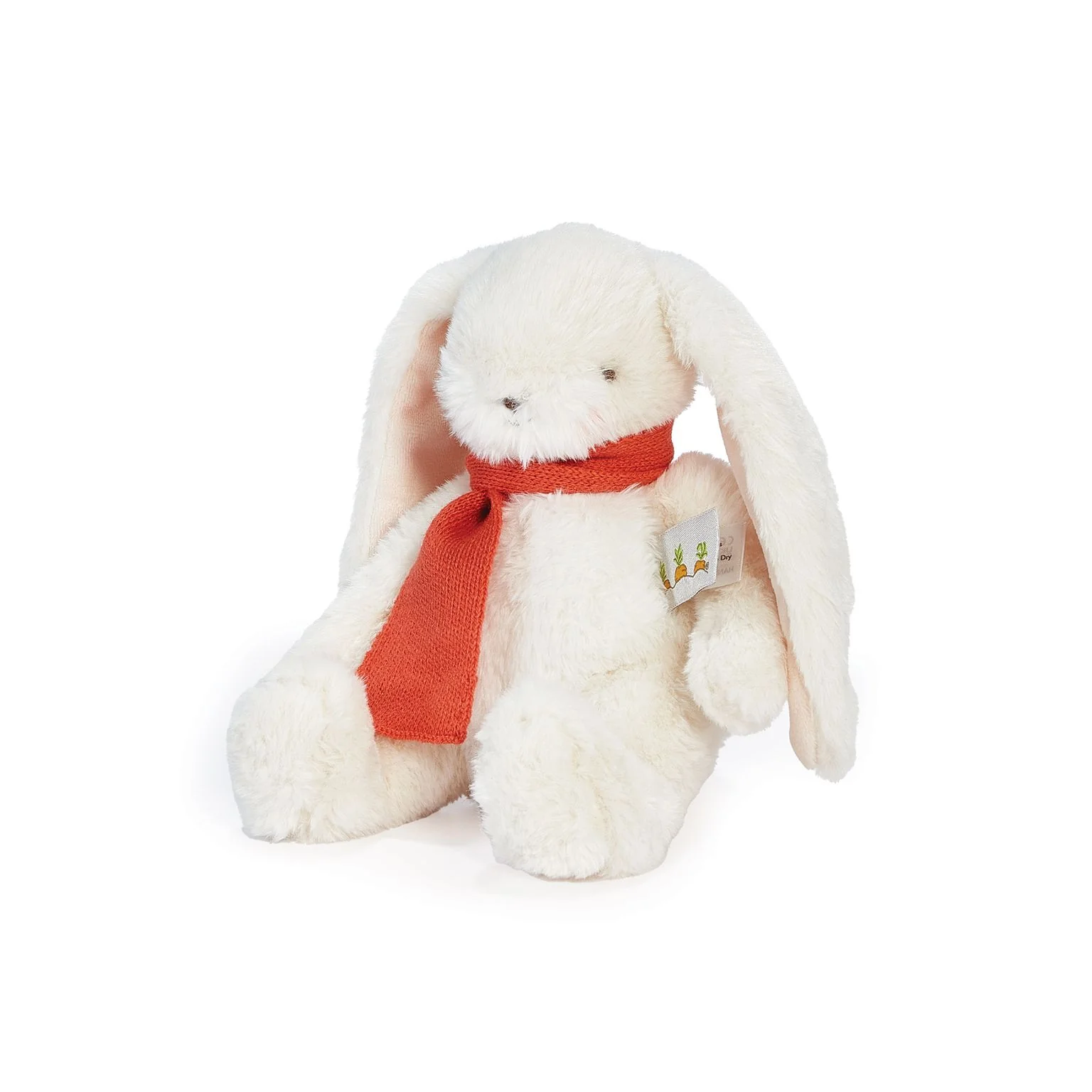 RETIRED - Holiday Wee Nibble Cream Bunny - Red Scarf - Image 3