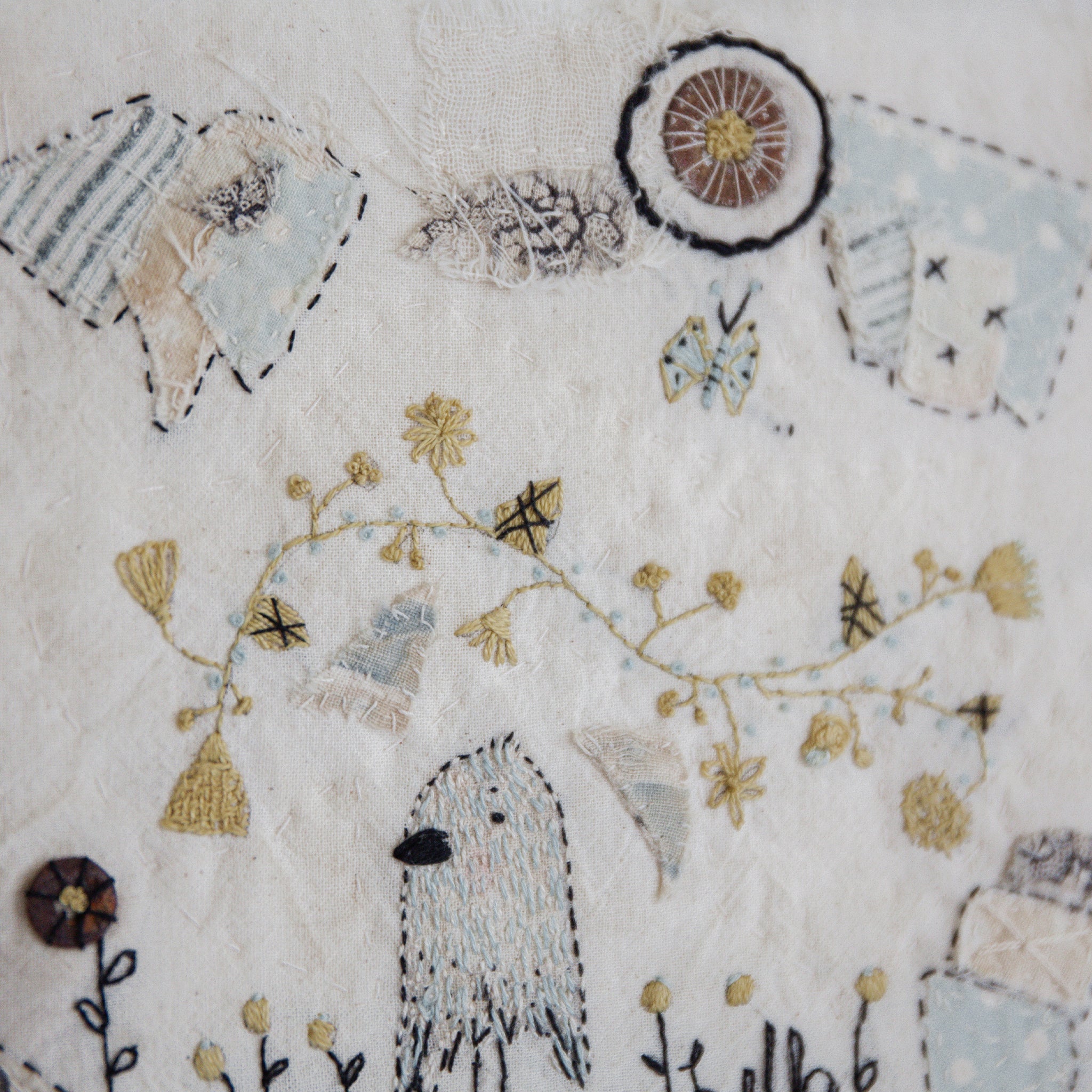 RETIRED - Hutch Studio - Birds the Word Fabric Art Collection | A Birds Brain - Image 2