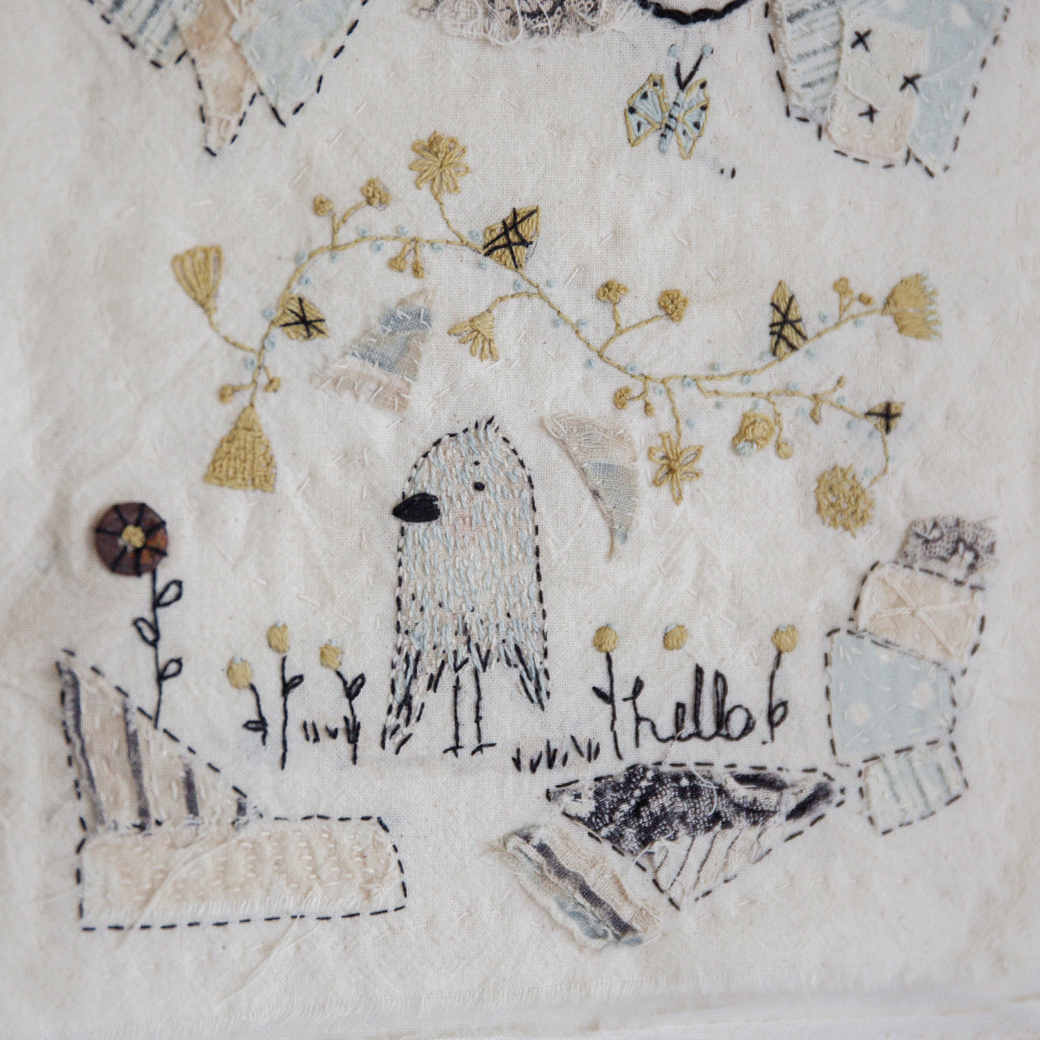 RETIRED - Hutch Studio - Birds the Word Fabric Art Collection | A Birds Brain - Image 4