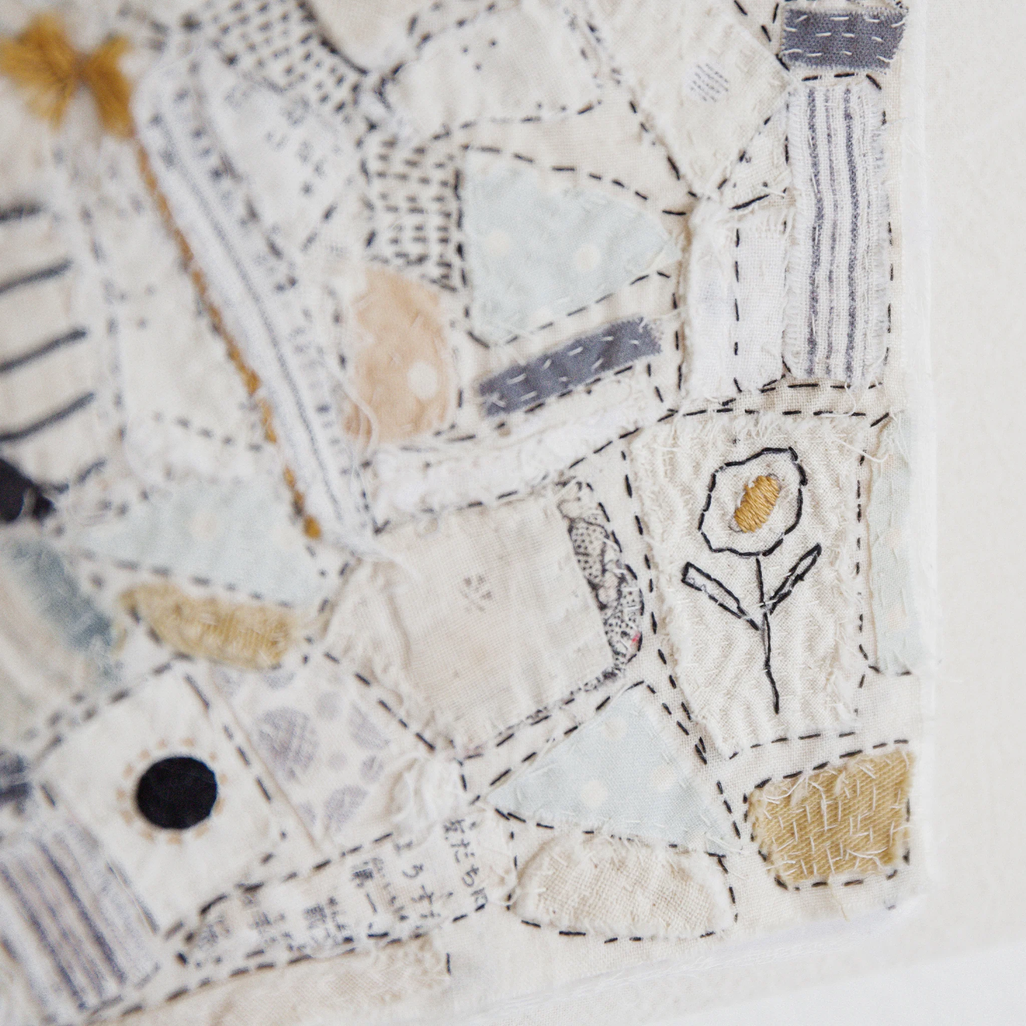 RETIRED - Hutch Studio - Birds the Word Fabric Art Collection | Three Wee Chichadee - Image 6