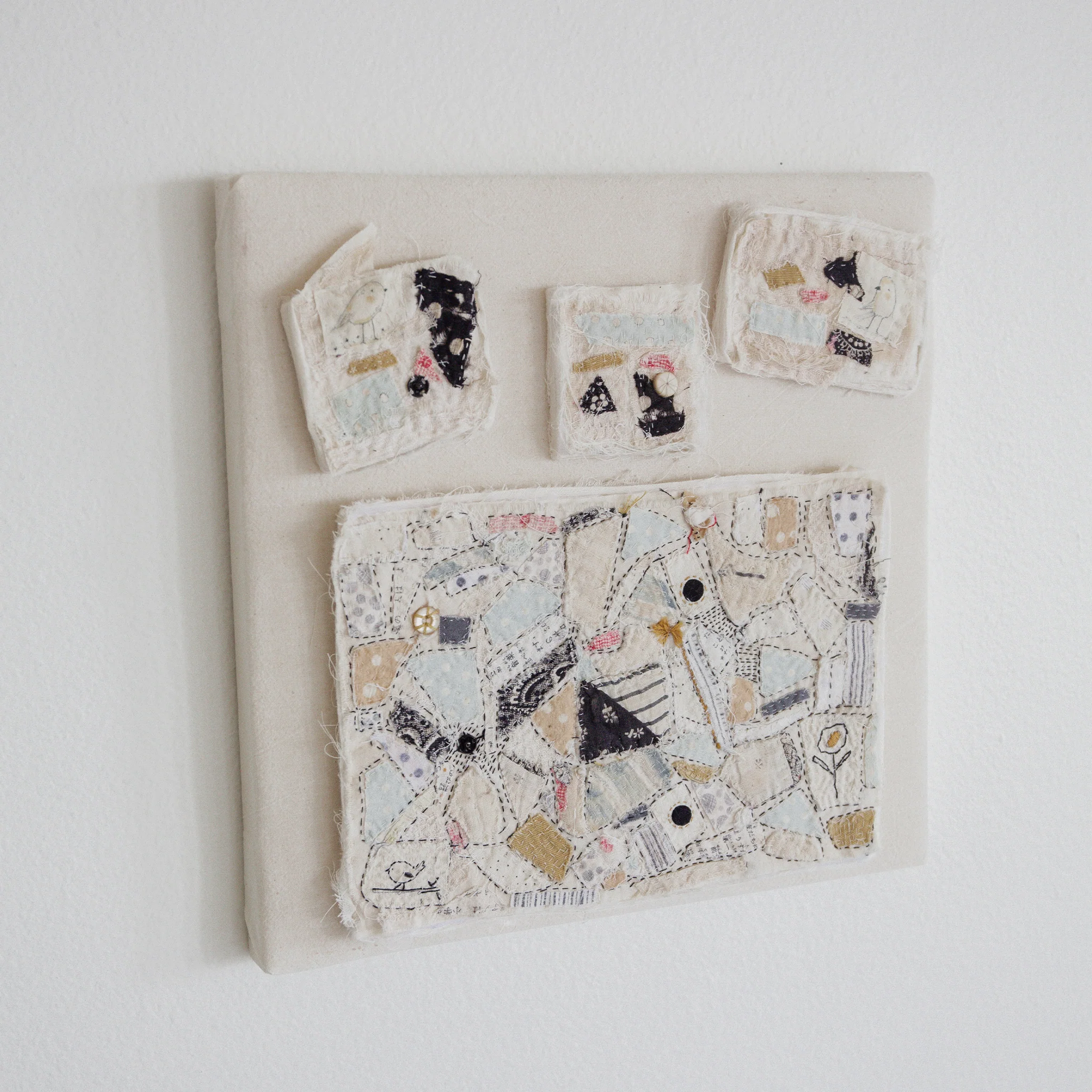 RETIRED - Hutch Studio - Birds the Word Fabric Art Collection | Three Wee Chichadee - Image 7