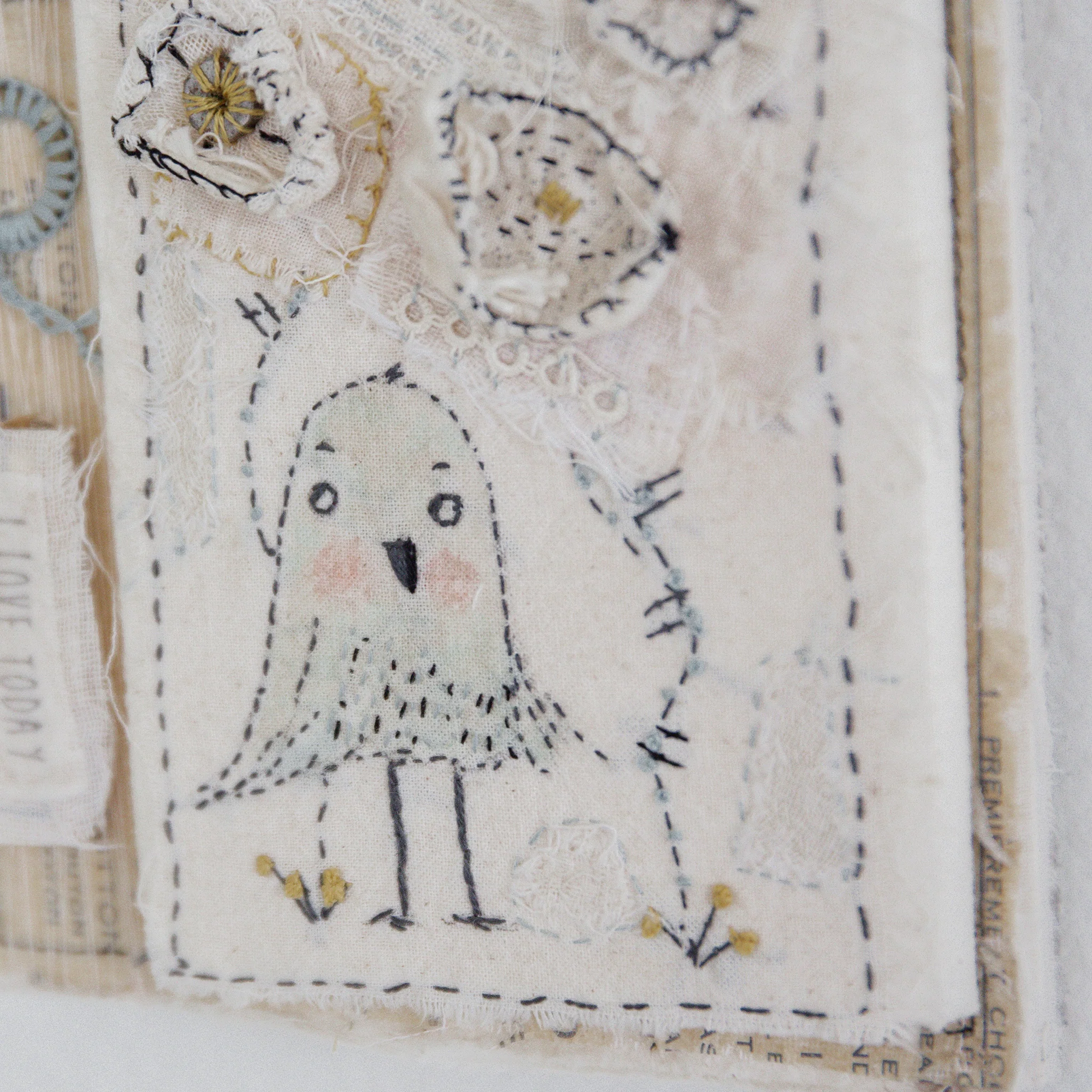 RETIRED - Hutch Studio - Birds the Word Fabric Art Collection | Grounded - Image 2