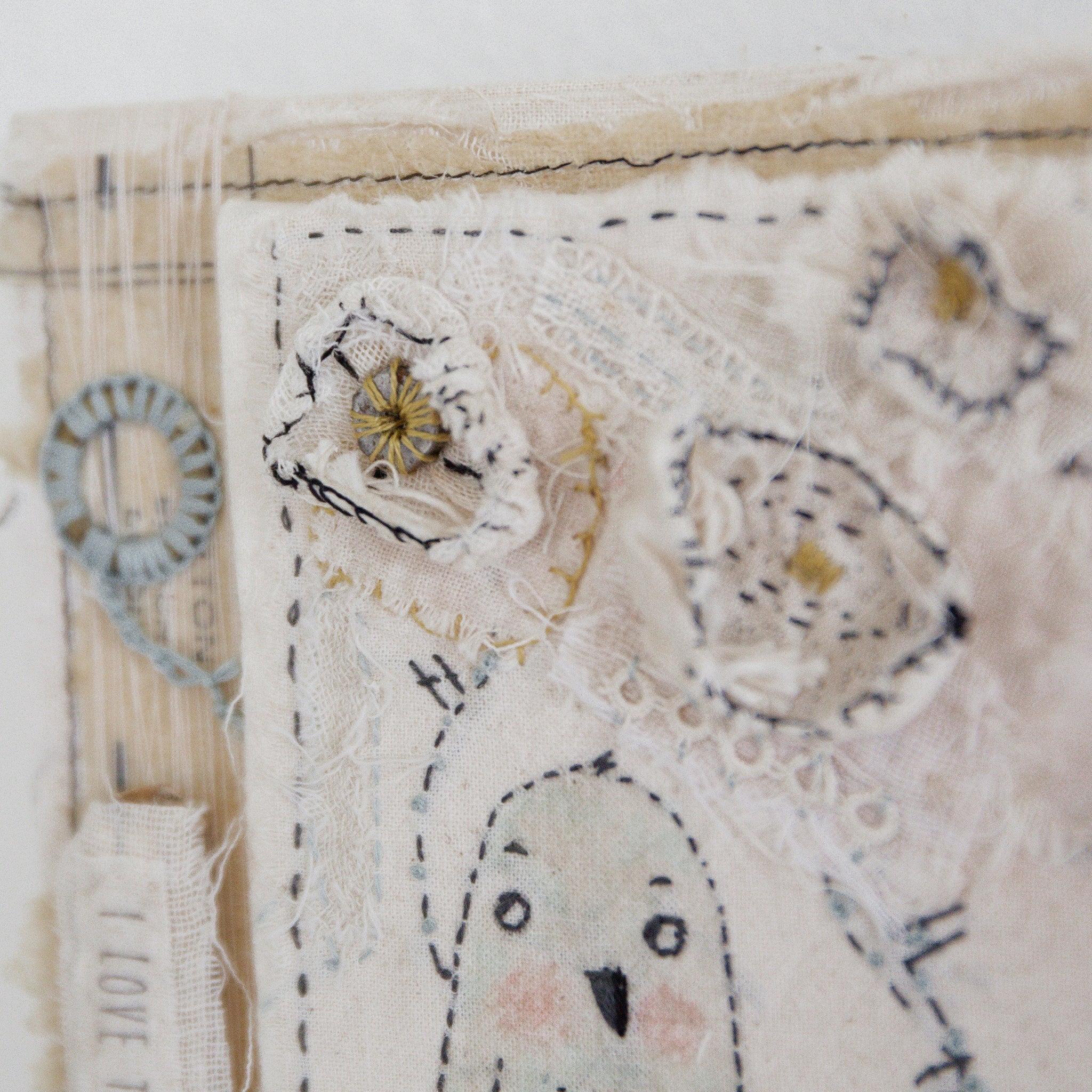 RETIRED - Hutch Studio - Birds the Word Fabric Art Collection | Grounded - Image 4