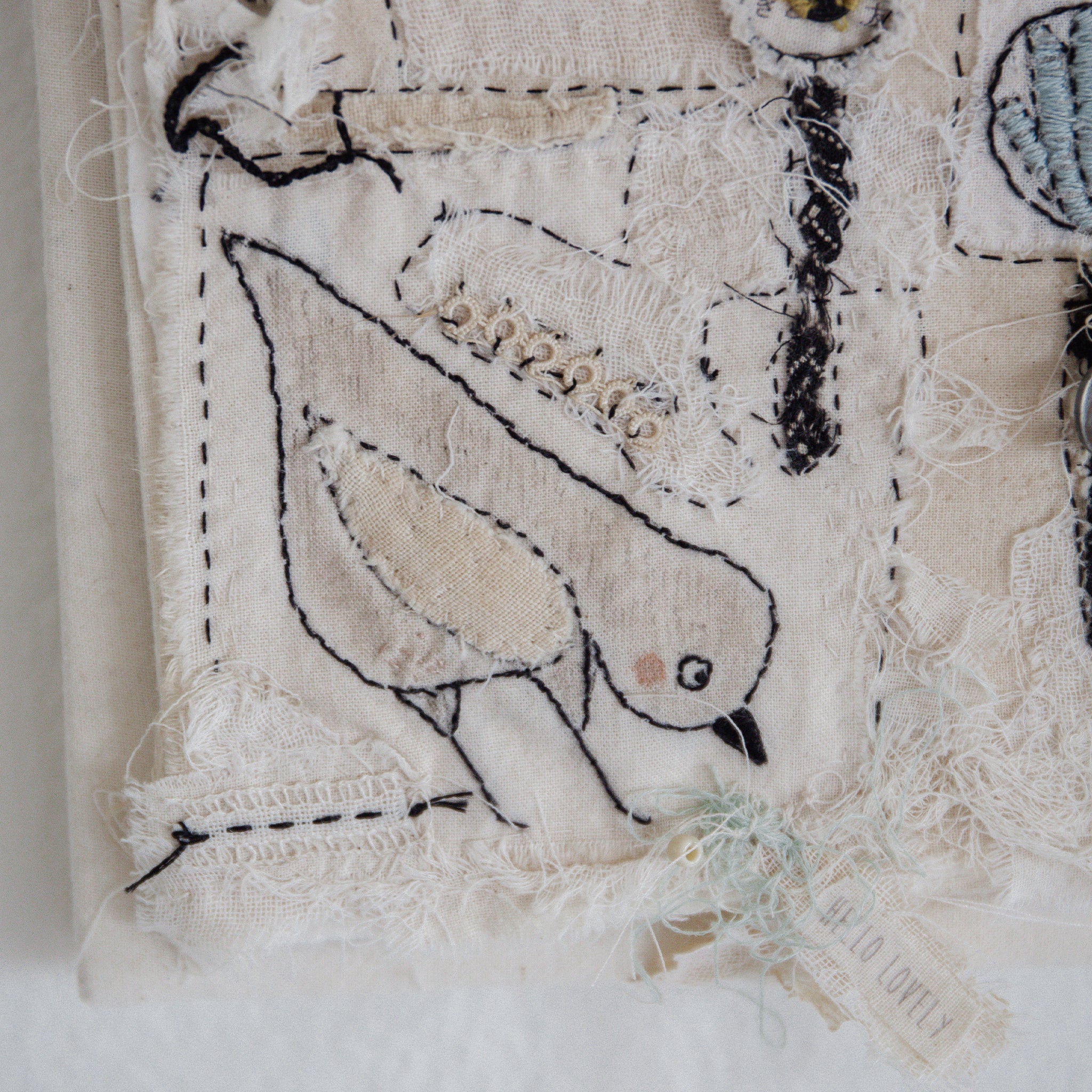 RETIRED - Hutch Studio - Birds the Word Fabric Art Collection | Pecking Order - Image 2