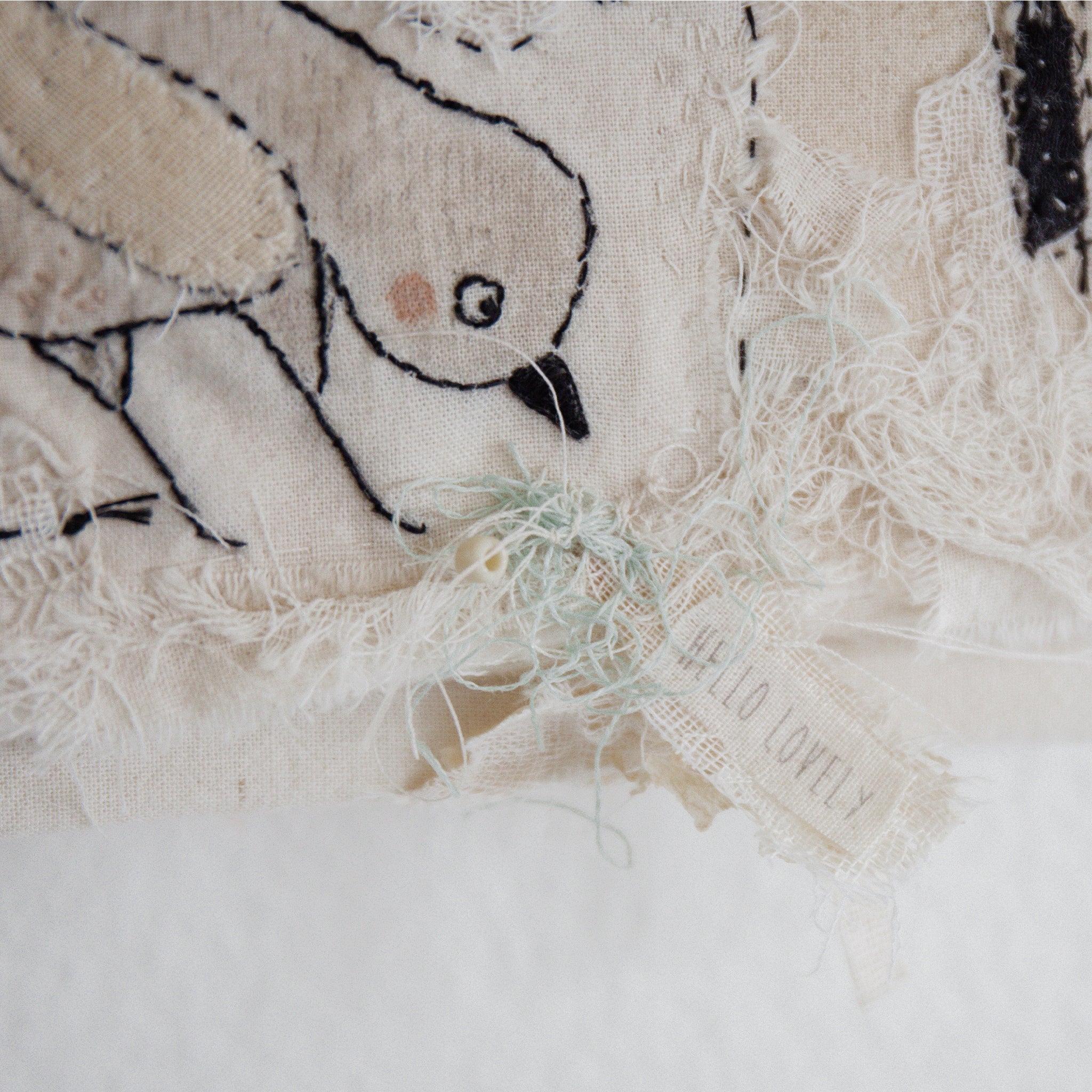 RETIRED - Hutch Studio - Birds the Word Fabric Art Collection | Pecking Order - Image 3