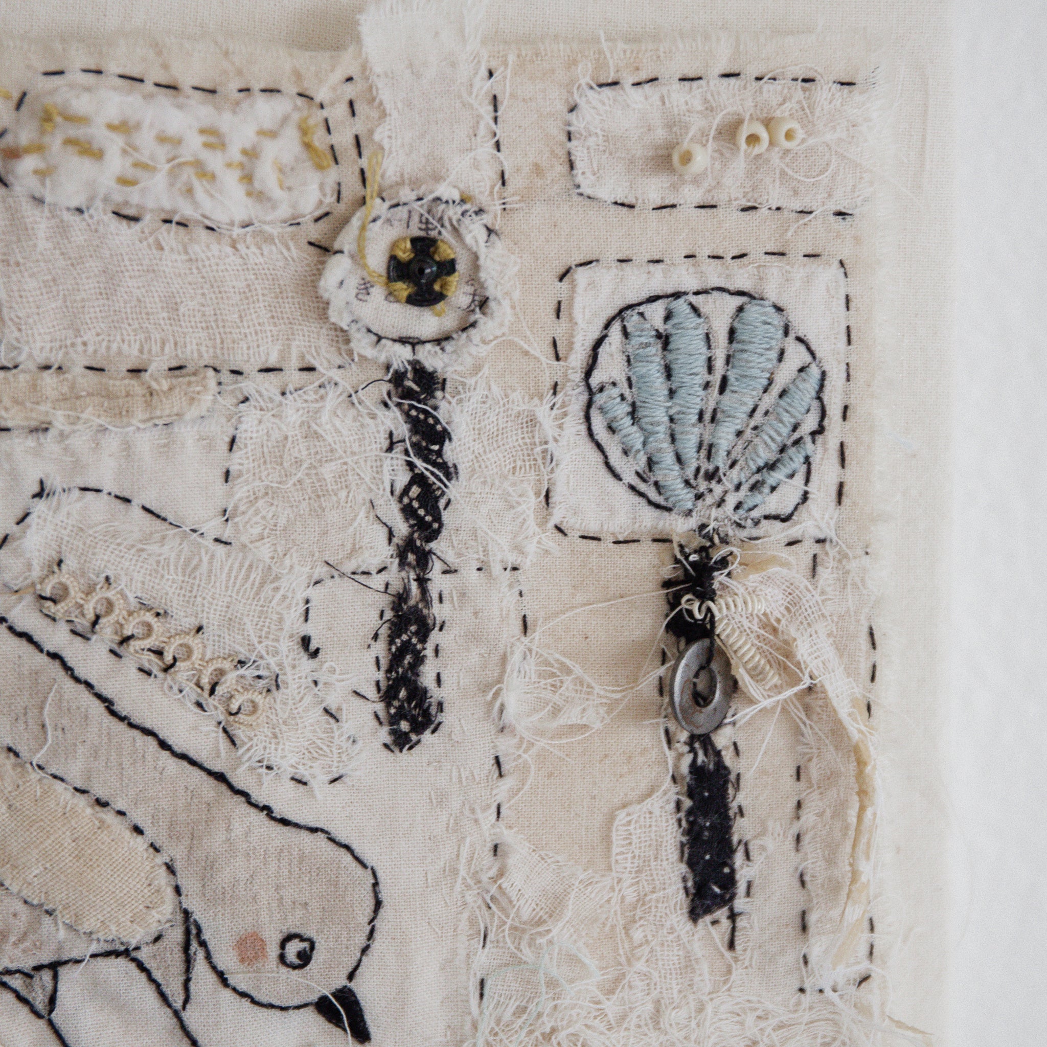 RETIRED - Hutch Studio - Birds the Word Fabric Art Collection | Pecking Order - Image 4