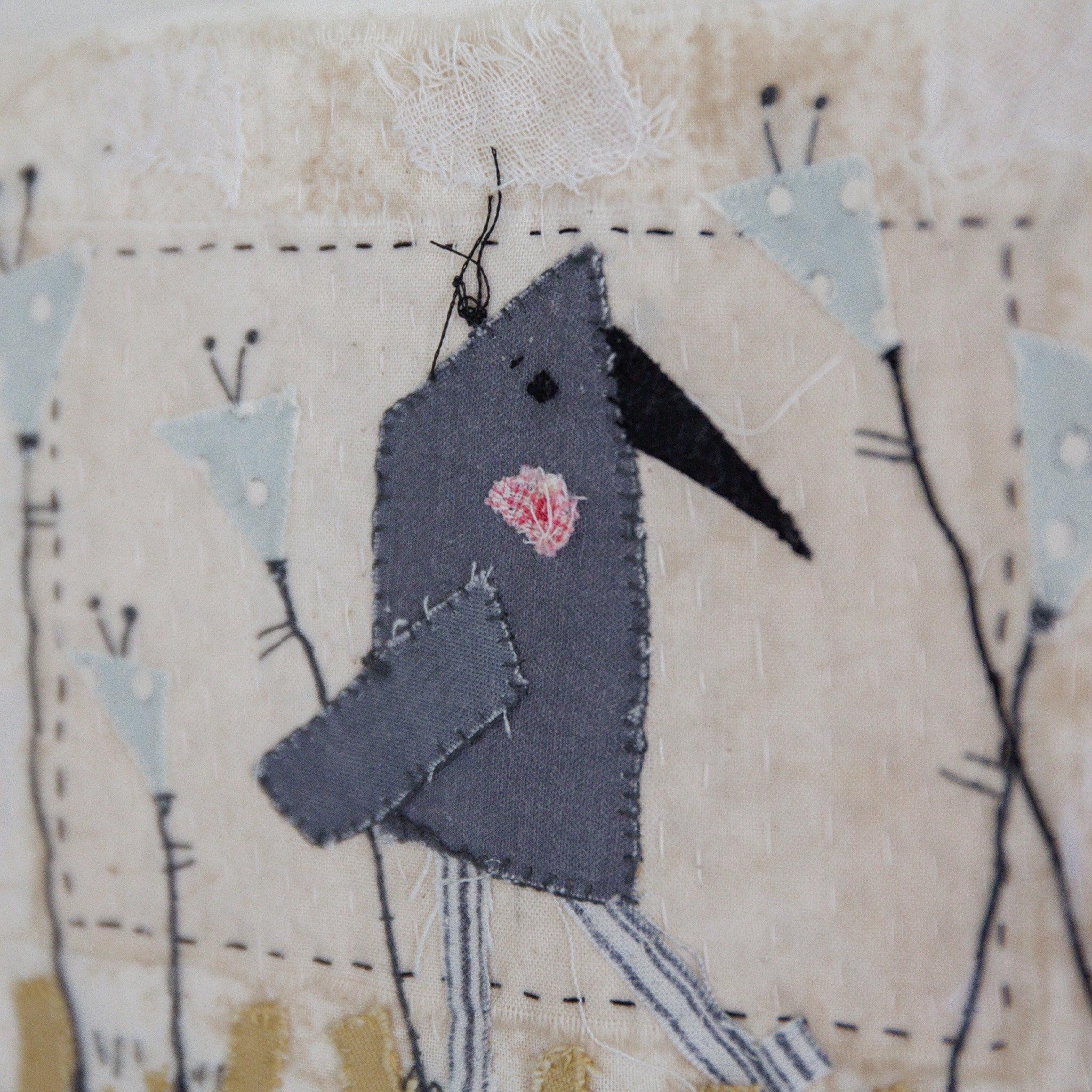 RETIRED - Hutch Studio - Birds the Word Fabric Art Collection | The Crows Knows - Image 2