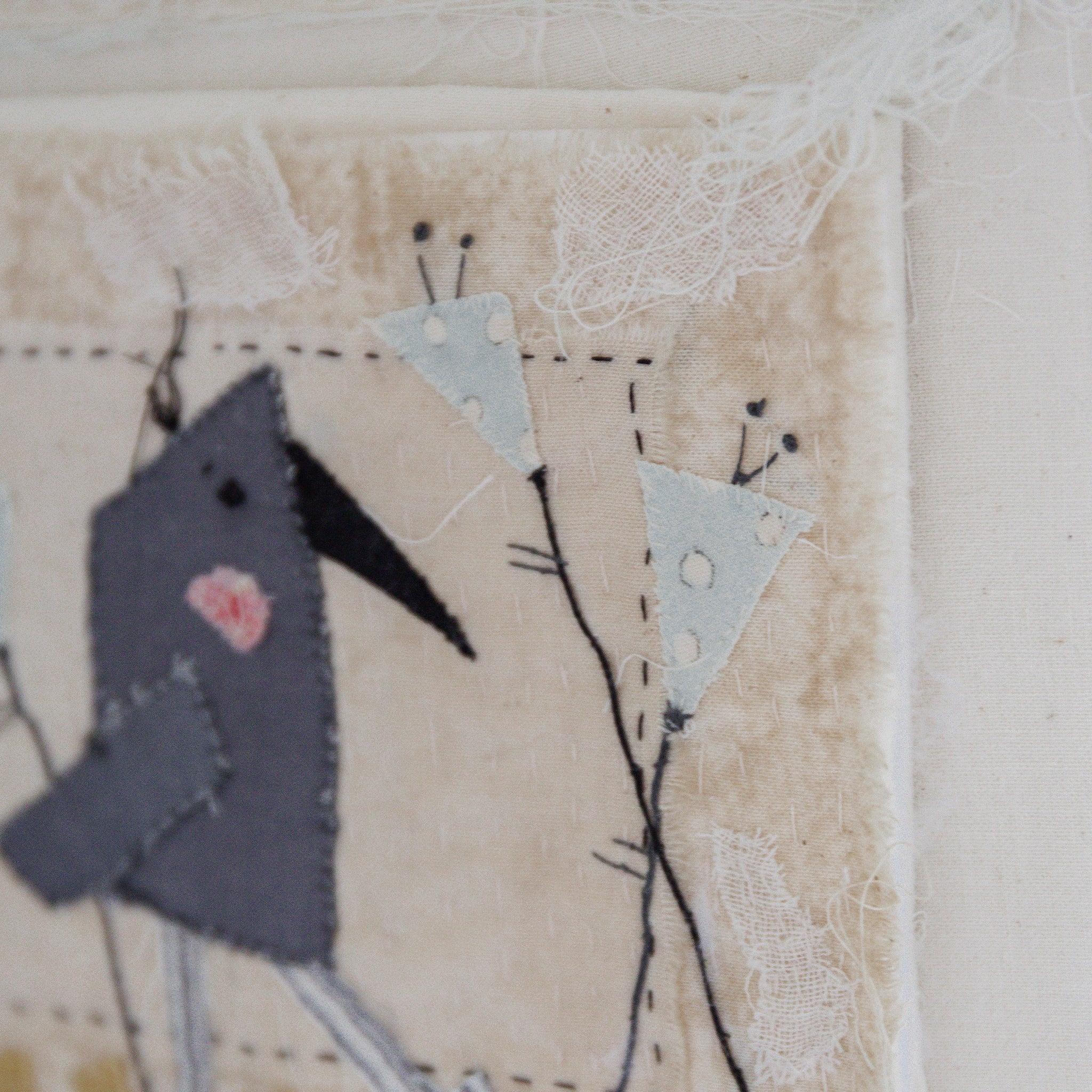 RETIRED - Hutch Studio - Birds the Word Fabric Art Collection | The Crows Knows - Image 3