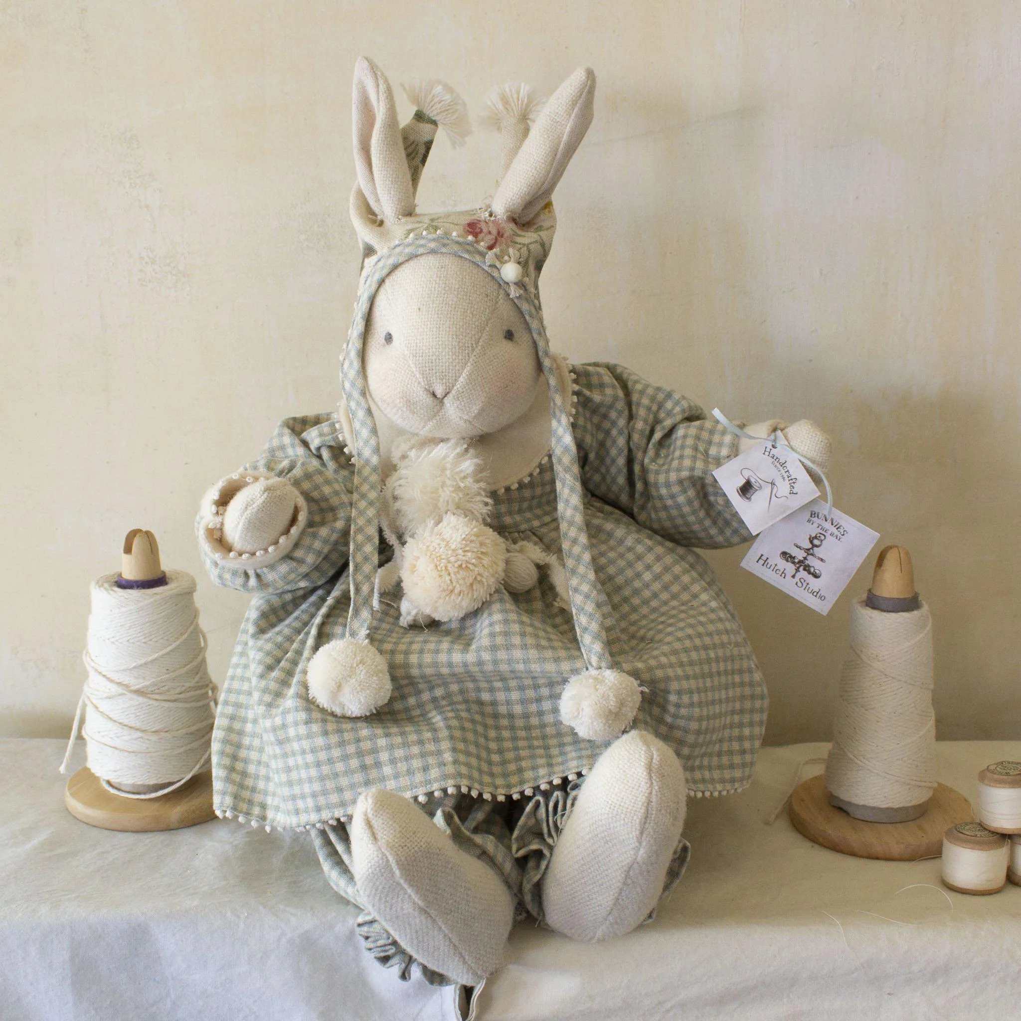RETIRED - Hutch Studio - Bonnie Bunnytails - One Of A Kind Bunny