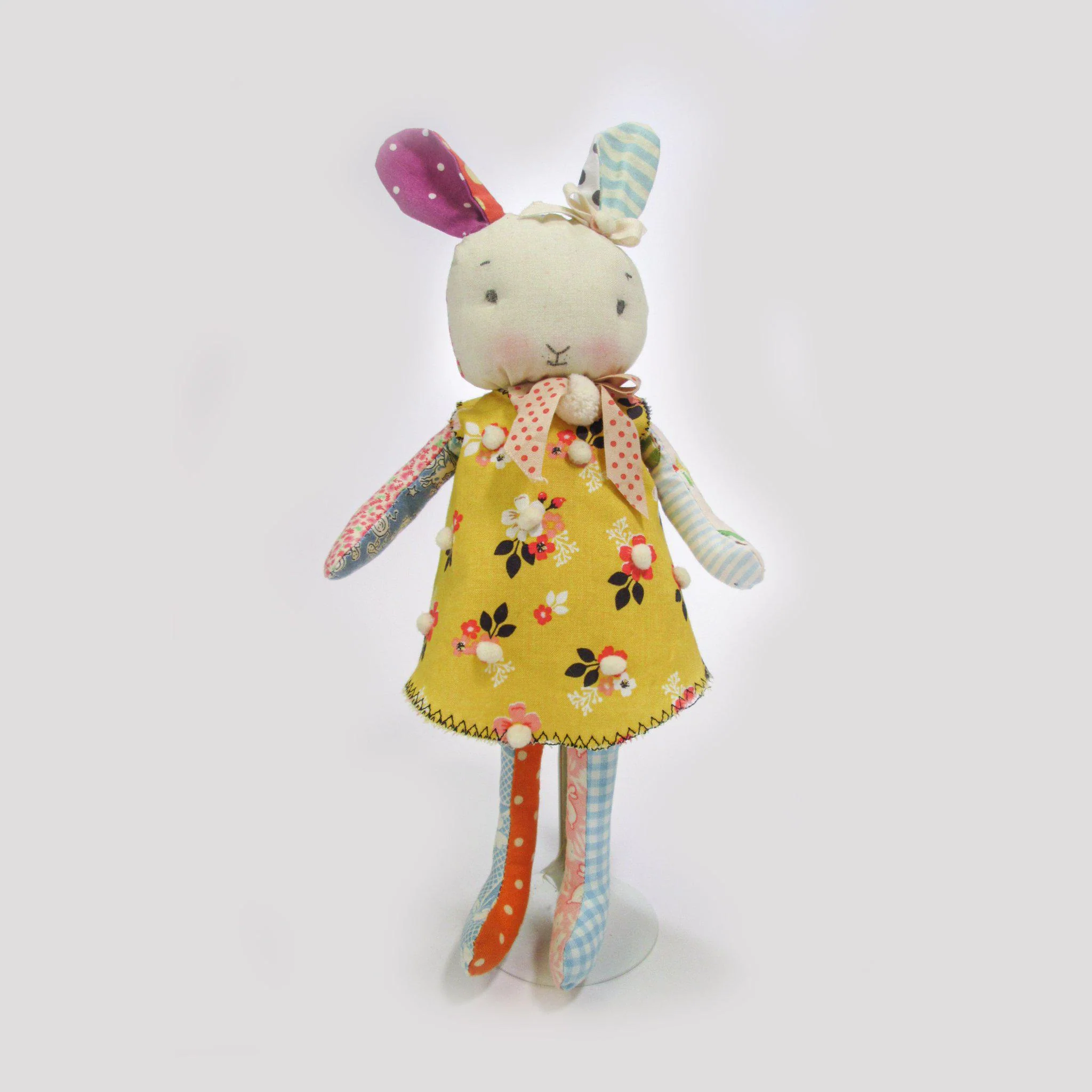 RETIRED - Hutch Studio - Bunny in Yellow Dress - One Of A Kind Bunny