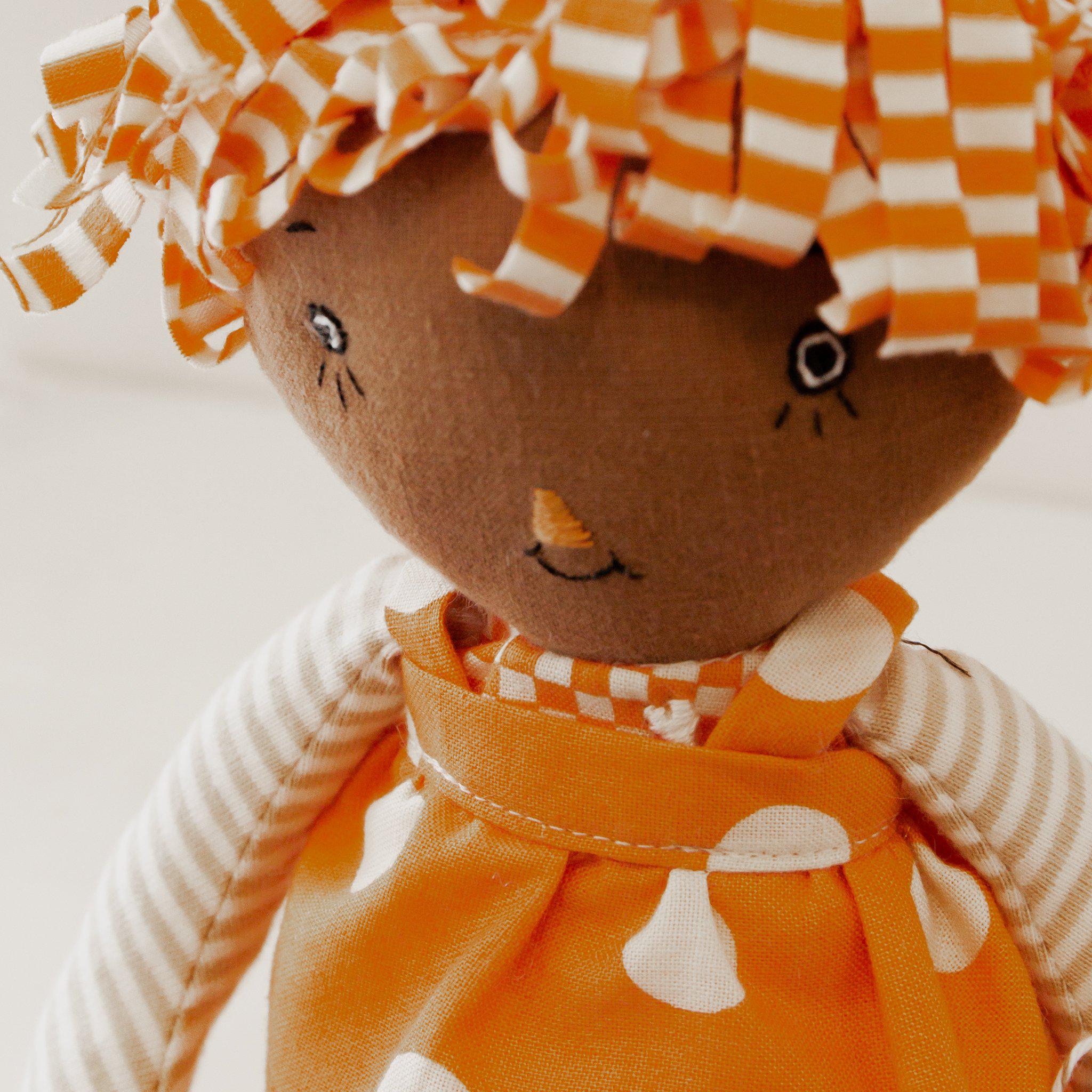 RETIRED - Hutch Studio - Raggedy Carotina 1 - One of a Kind Rag Doll - Image 2