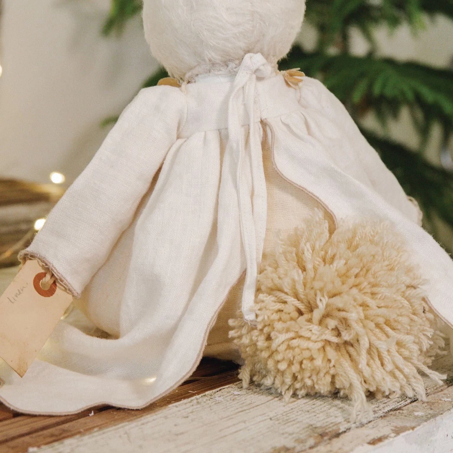 RETIRED - Hutch Studio - Ella Elegant - Hand-Crafted Cream Mohair Bunny - Image 10