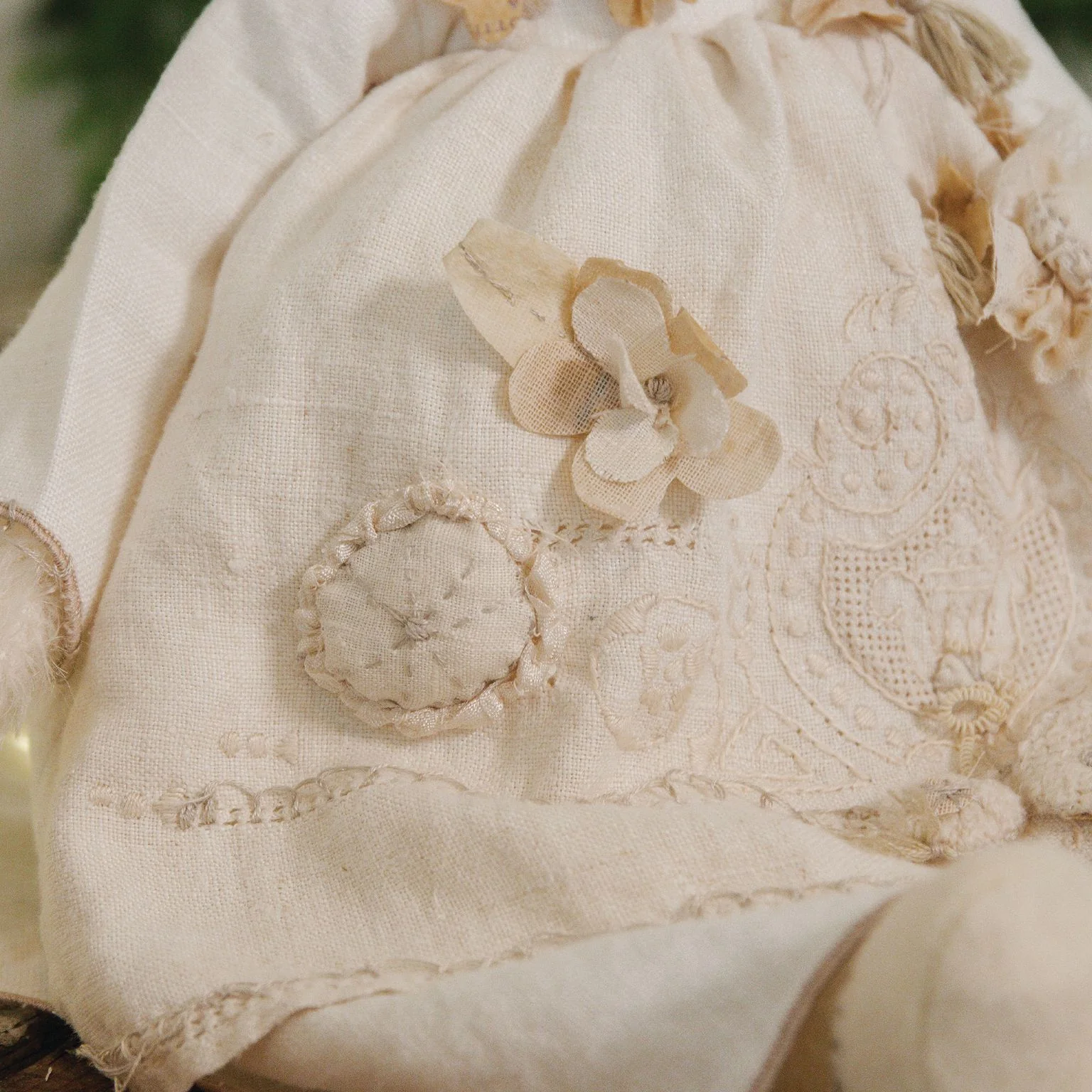 RETIRED - Hutch Studio - Ella Elegant - Hand-Crafted Cream Mohair Bunny - Image 5
