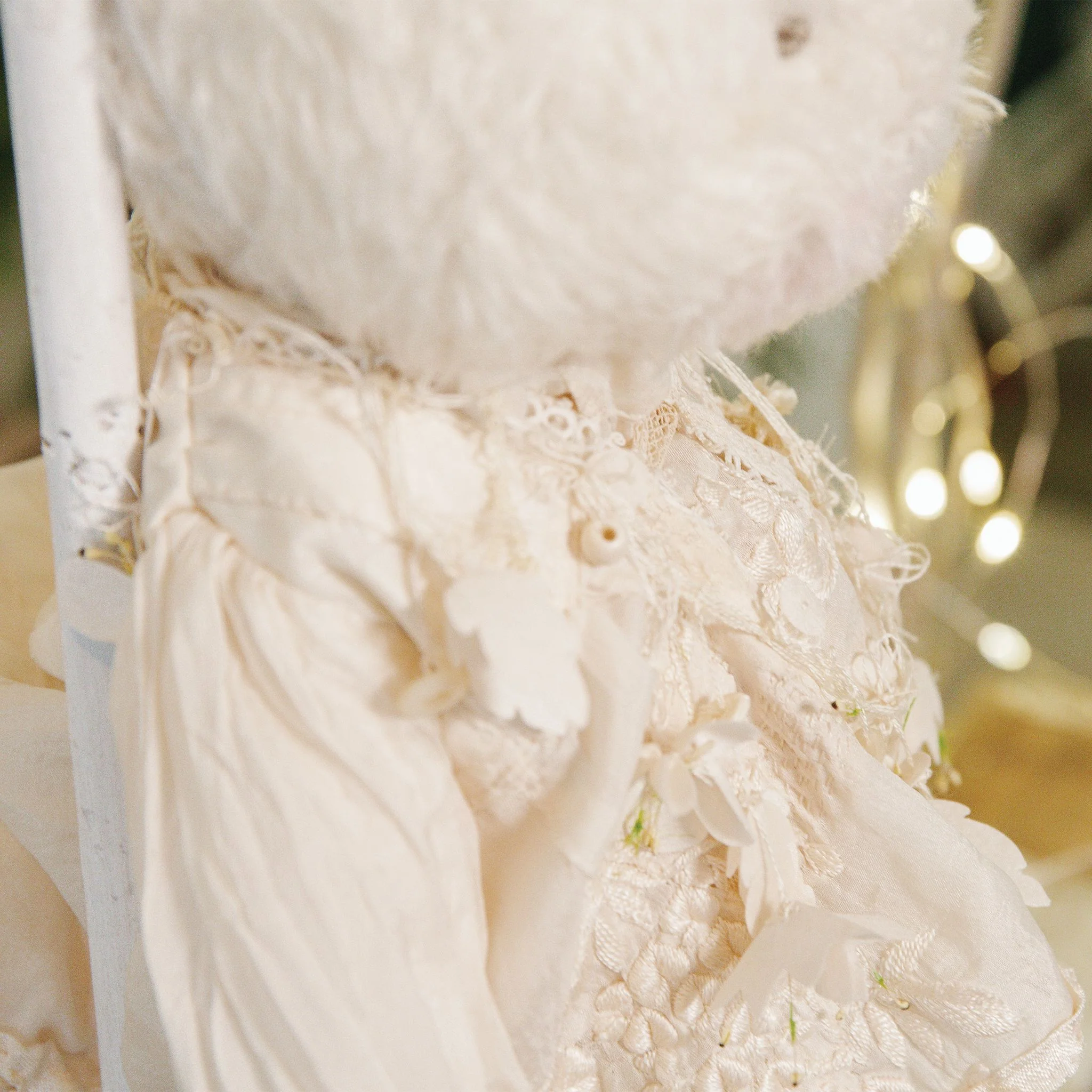 RETIRED - Hutch Studio - Della Delicate - Hand-Crafted Cream Mohair Bunny - Image 6