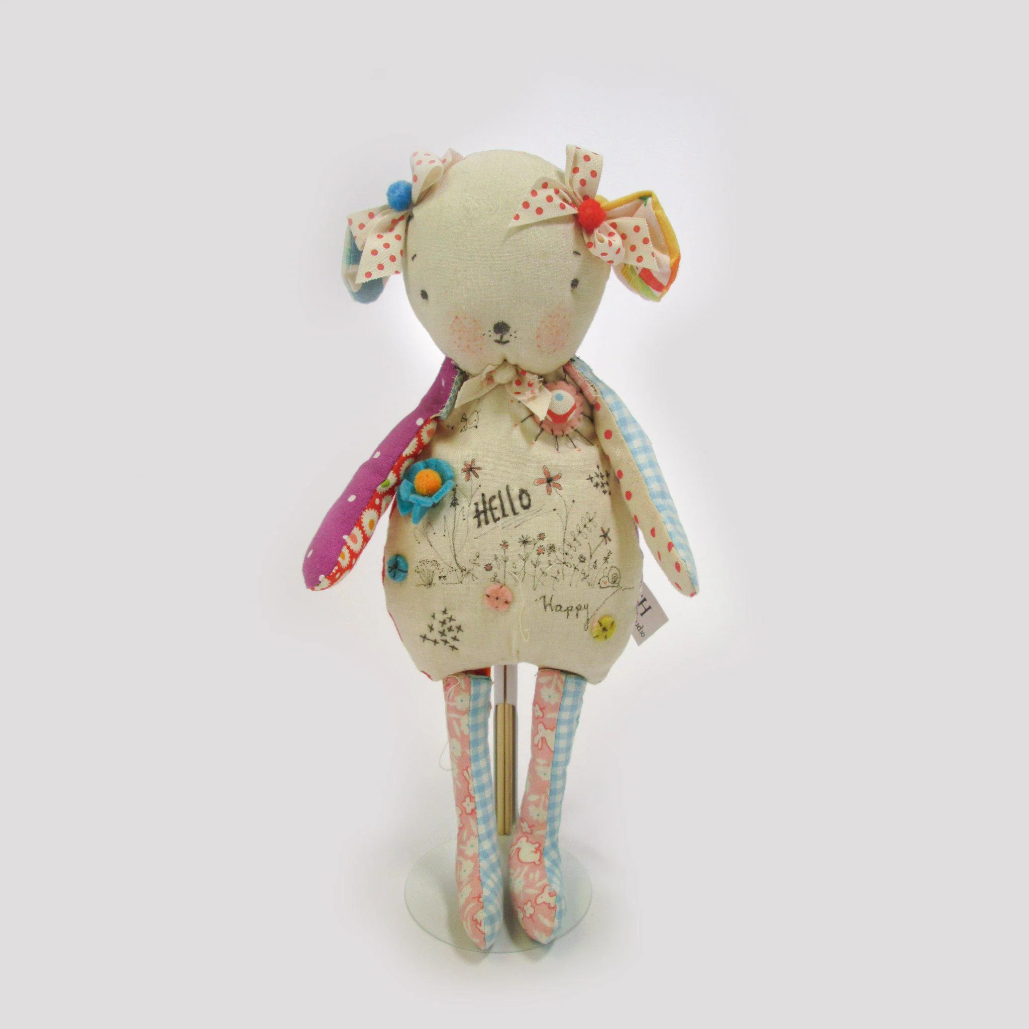 RETIRED - Hutch Studio - Hello Puppy - One Of A Kind Puppy