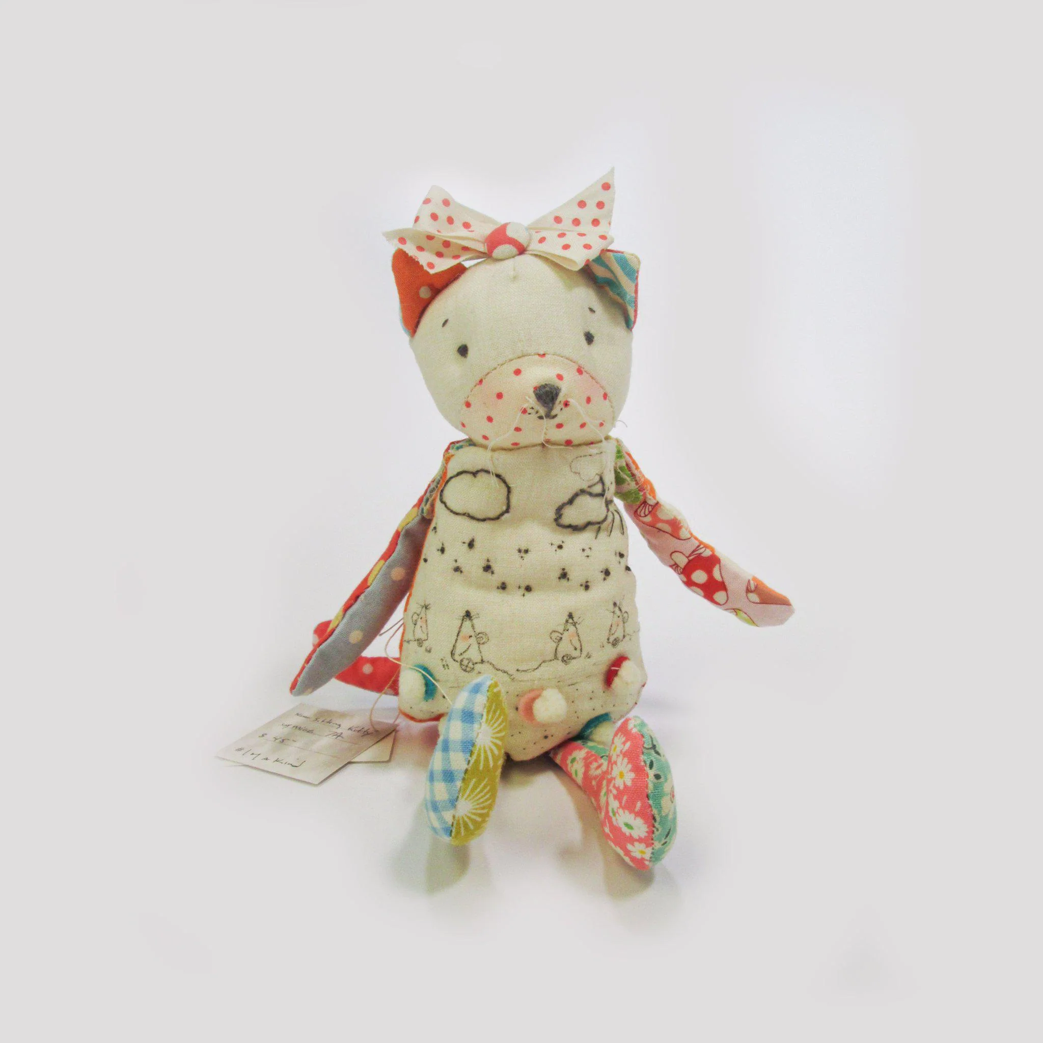 RETIRED - Hutch Studio - Kitty with Mice - One Of A Kind Kitty