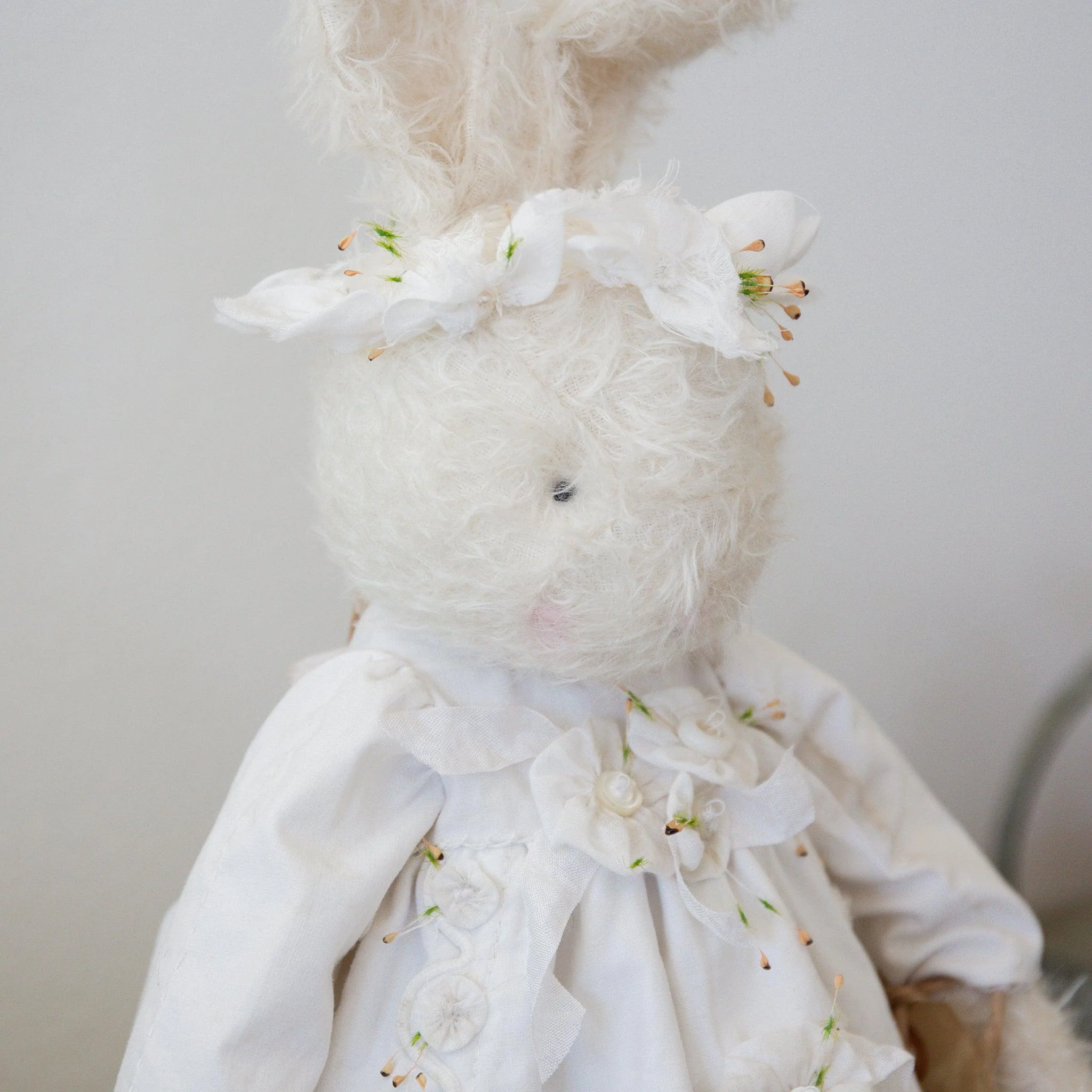 Hutch Studio - Mohair Friends - Elegant Ellie Eyelet Bunny - Image 2