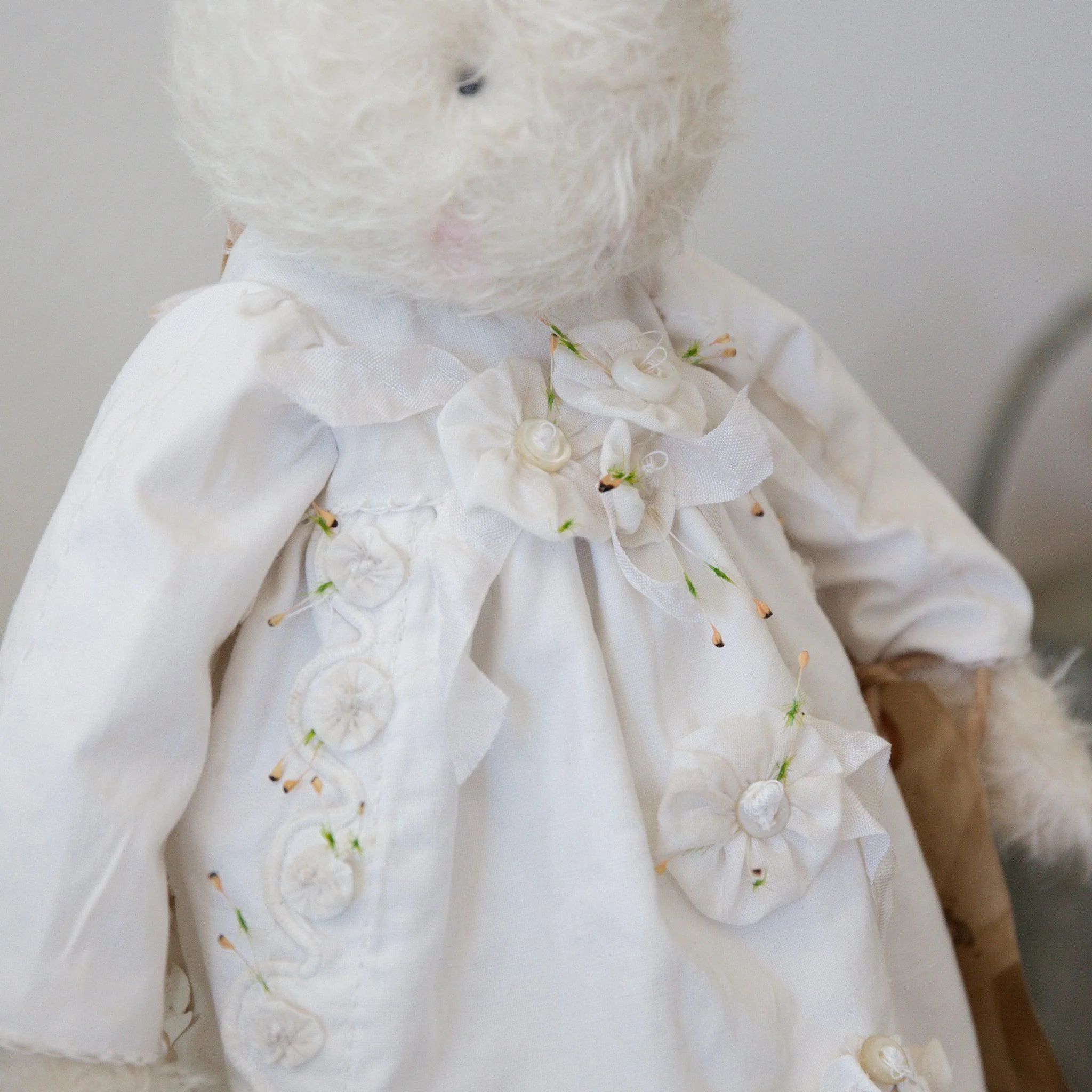 Hutch Studio - Mohair Friends - Elegant Ellie Eyelet Bunny - Image 3