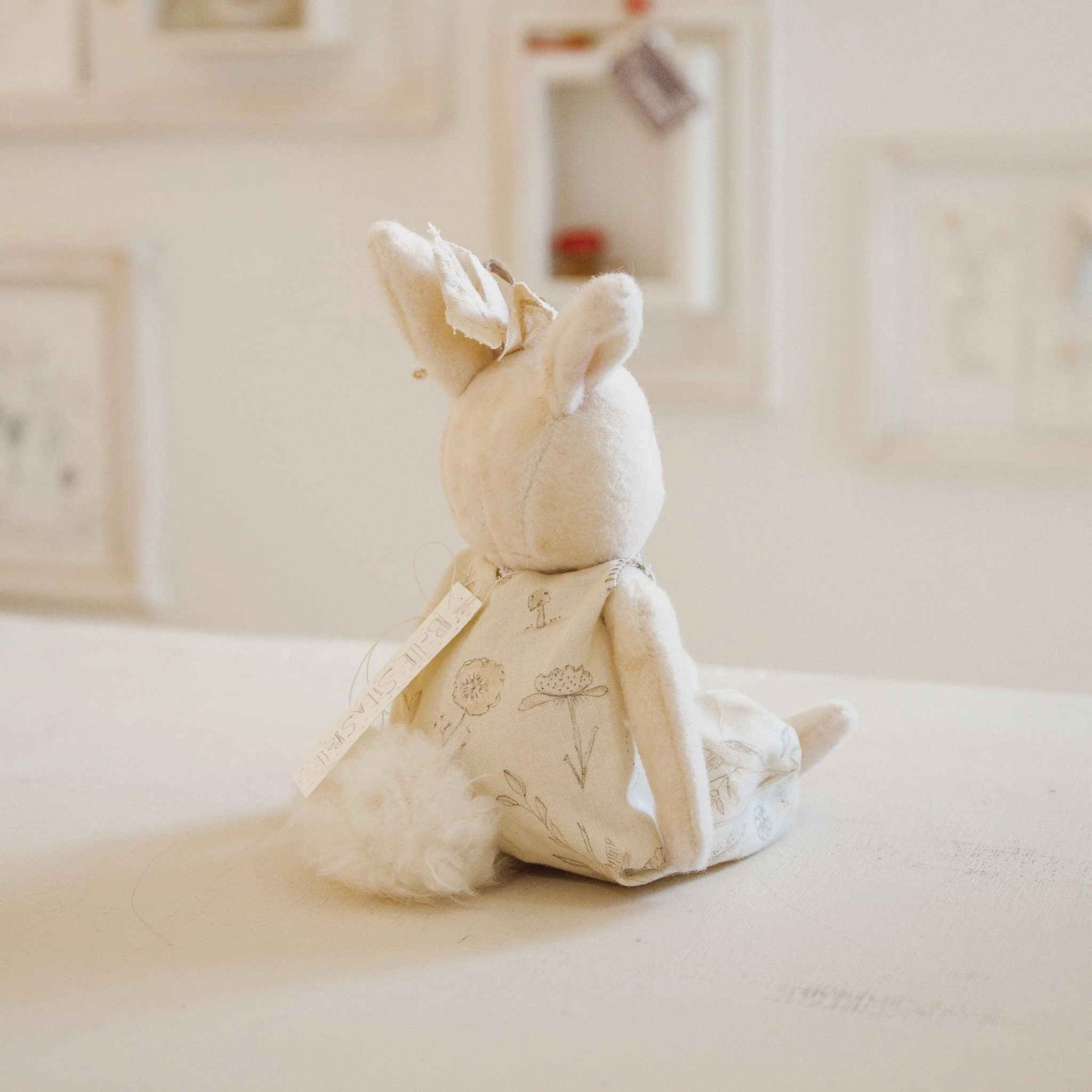RETIRED - Hutch Studio Original - Belle Sit-a-Spell - Hand-Crafted Cotton & Wool Bunny - Image 3