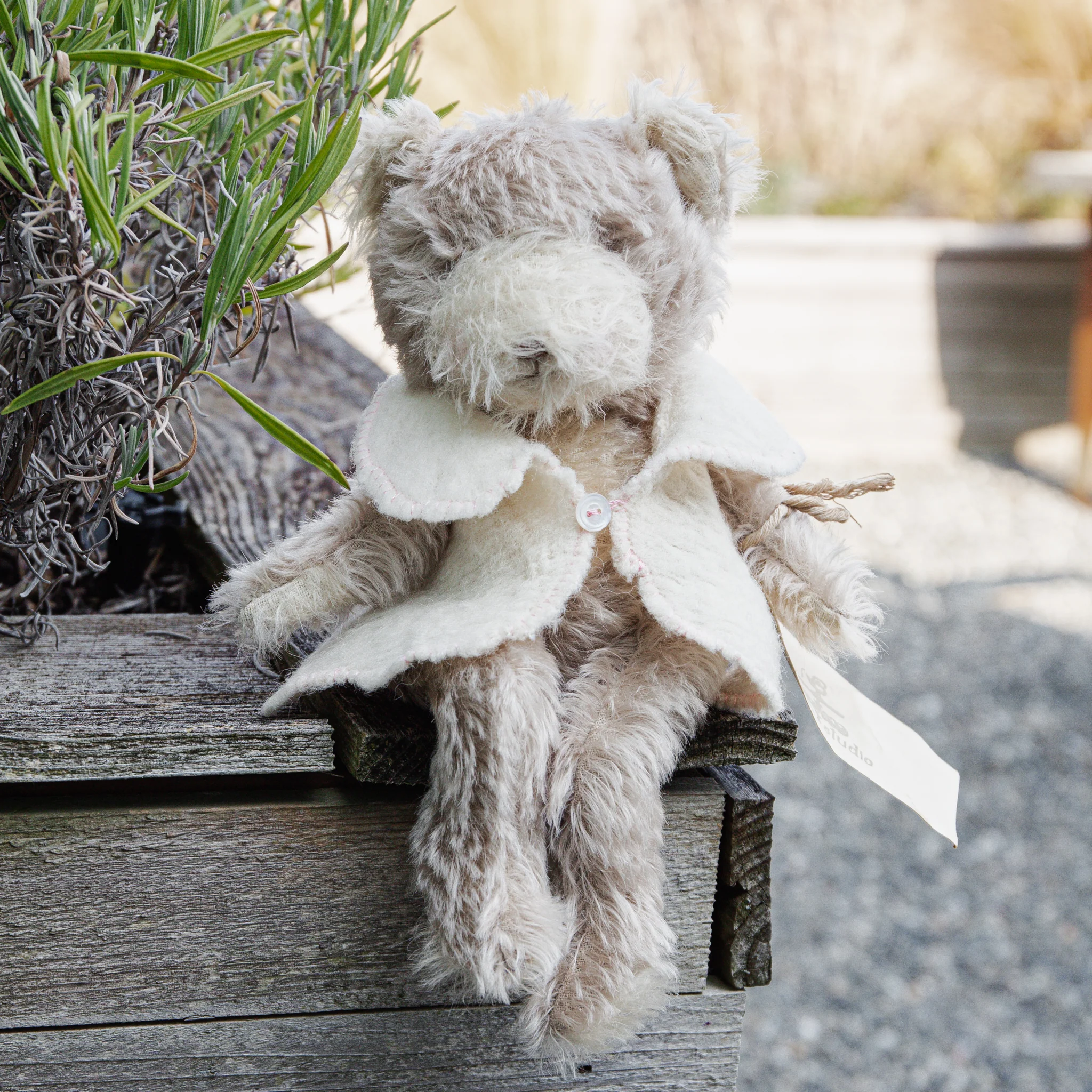 RETIRED - Hutch Studio Original - Buster Bear - Hand-Crafted Mohair & Vintage Wool Bear