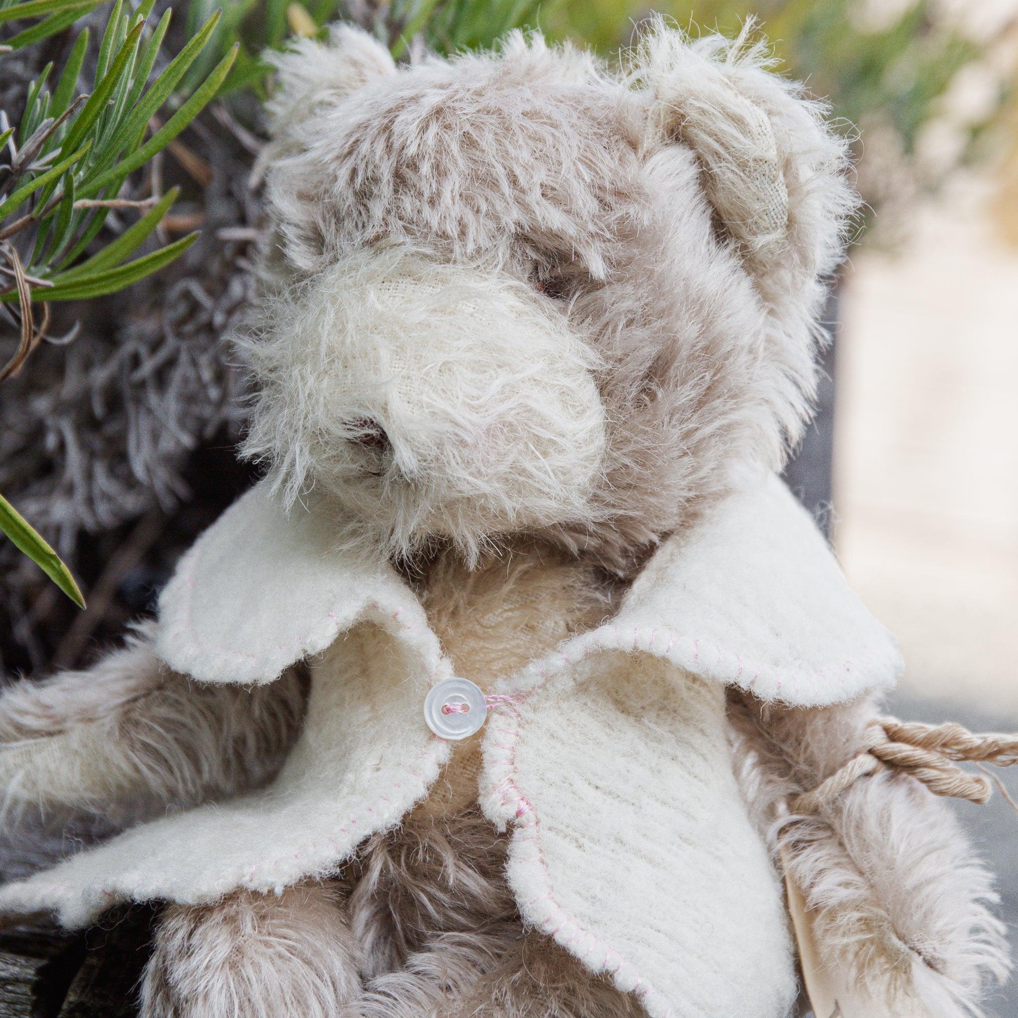 RETIRED - Hutch Studio Original - Buster Bear - Hand-Crafted Mohair & Vintage Wool Bear - Image 2