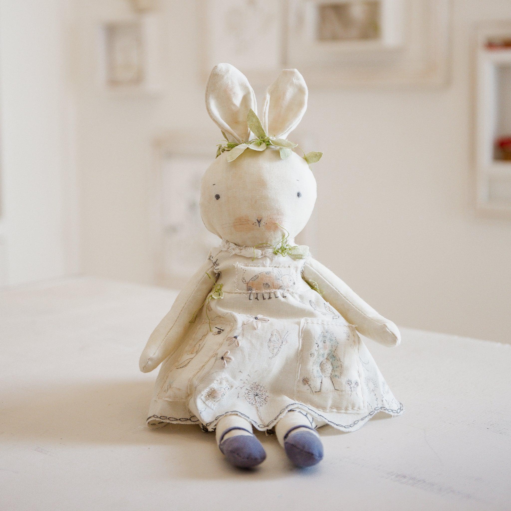 RETIRED - Hutch Studio Original - Greta Garden - Hand-Crafted Cotton Bunny - Image 6