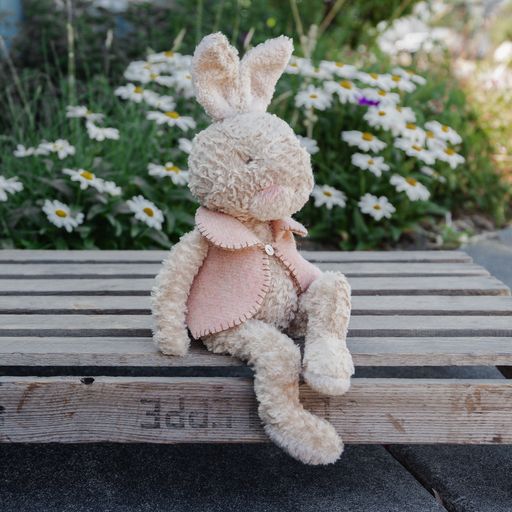 RETIRED - Hutch Studio Original - Hopsley - Hand-Crafted Faux Mohair & Vintage Wool Bunny